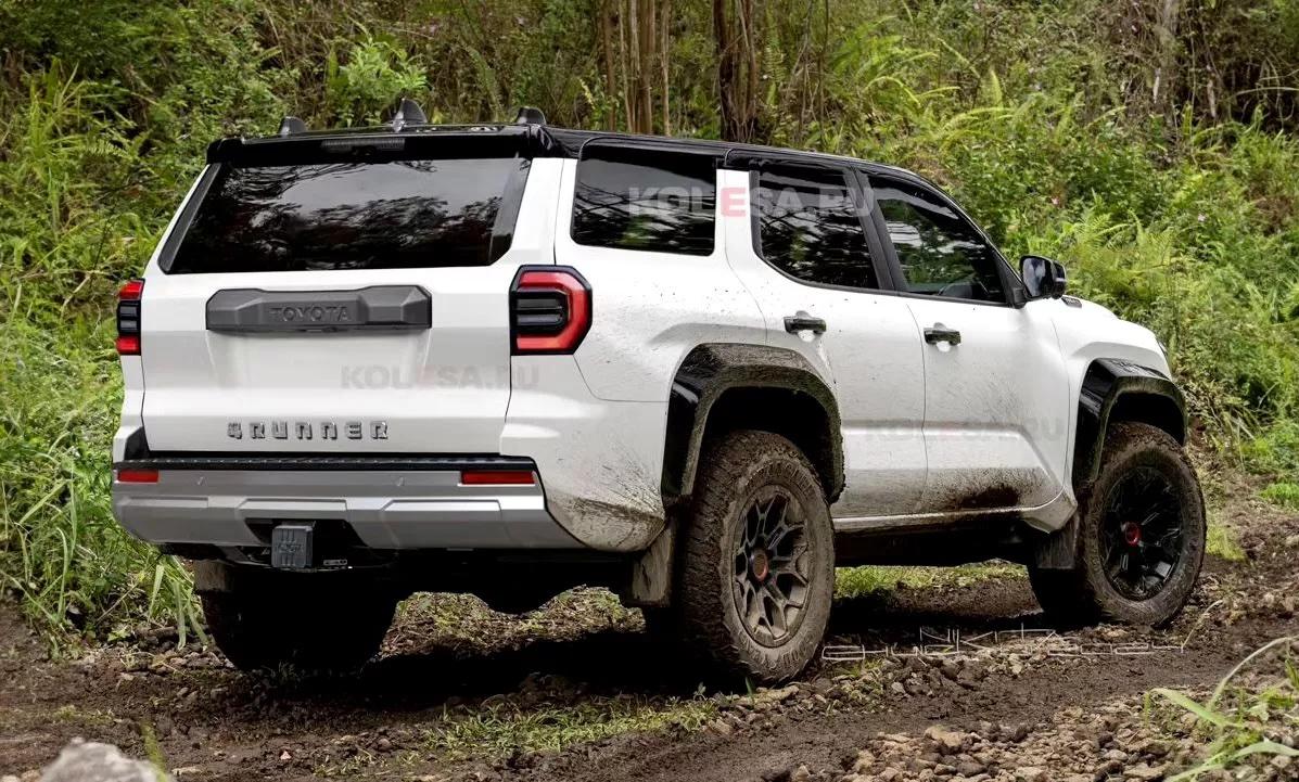 2025 4runner 6th gen Renderings: 2025 4Runner TRD Pro based on teaser photos & 2024 Tacoma 2025 4runner 6th gen rendering 1