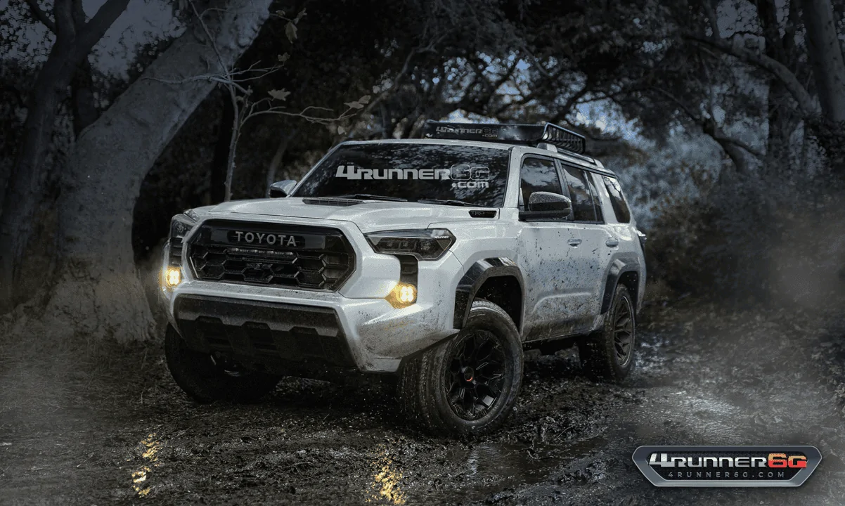 2025 4runner 6th gen 2025 4Runner Wallpaper Photos & Specs! 🔥 Trailhunter, TRD Pro, Off-Road, Limited Trims 2025 4Runner-front-White-logo