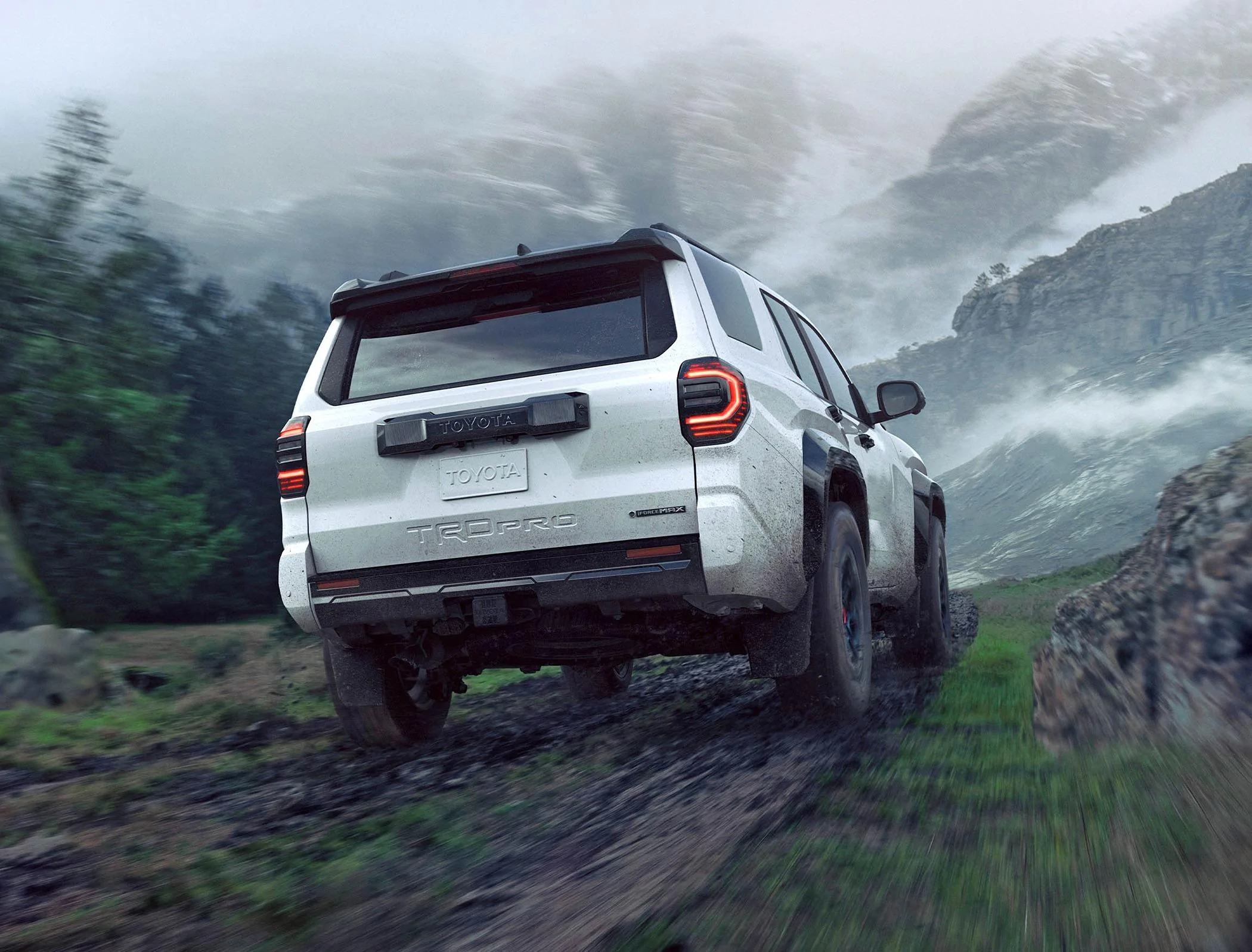 2025 4runner 6th gen White 2025 4Runner TRD PRO first look 🤩 white 2025 4runner trd pro rear
