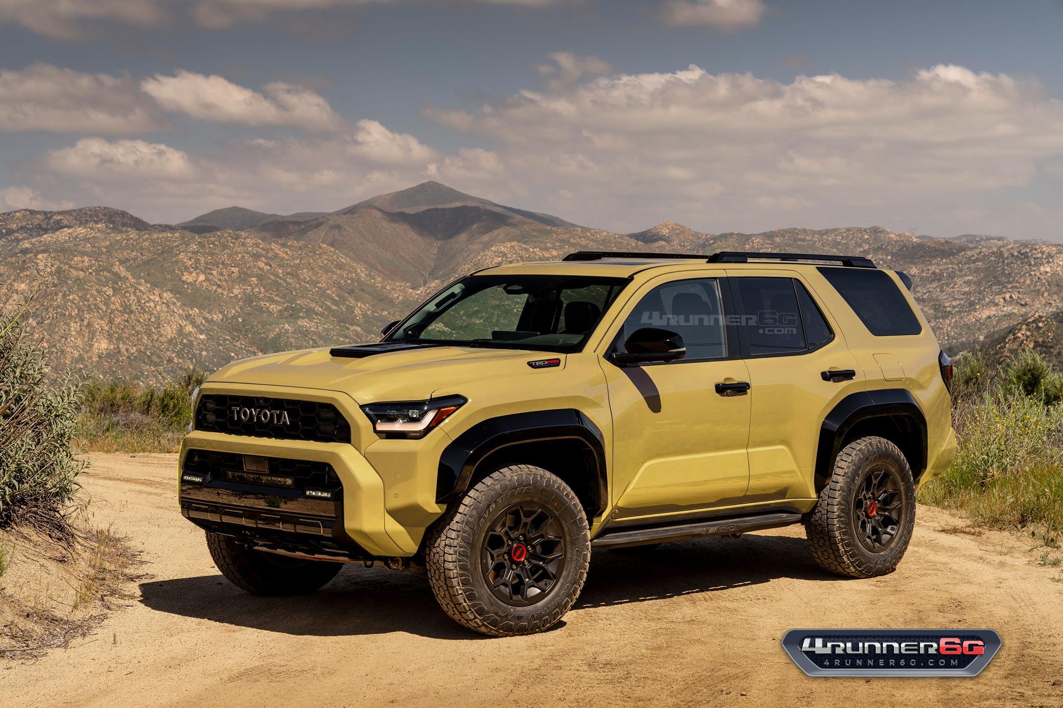 2025 4runner 6th gen Fun colors for 2025 4Runner TRD PRO, Trailhunter, Platinum Trims -- previews & slideshow TRDpro-Trail-Dust-Front