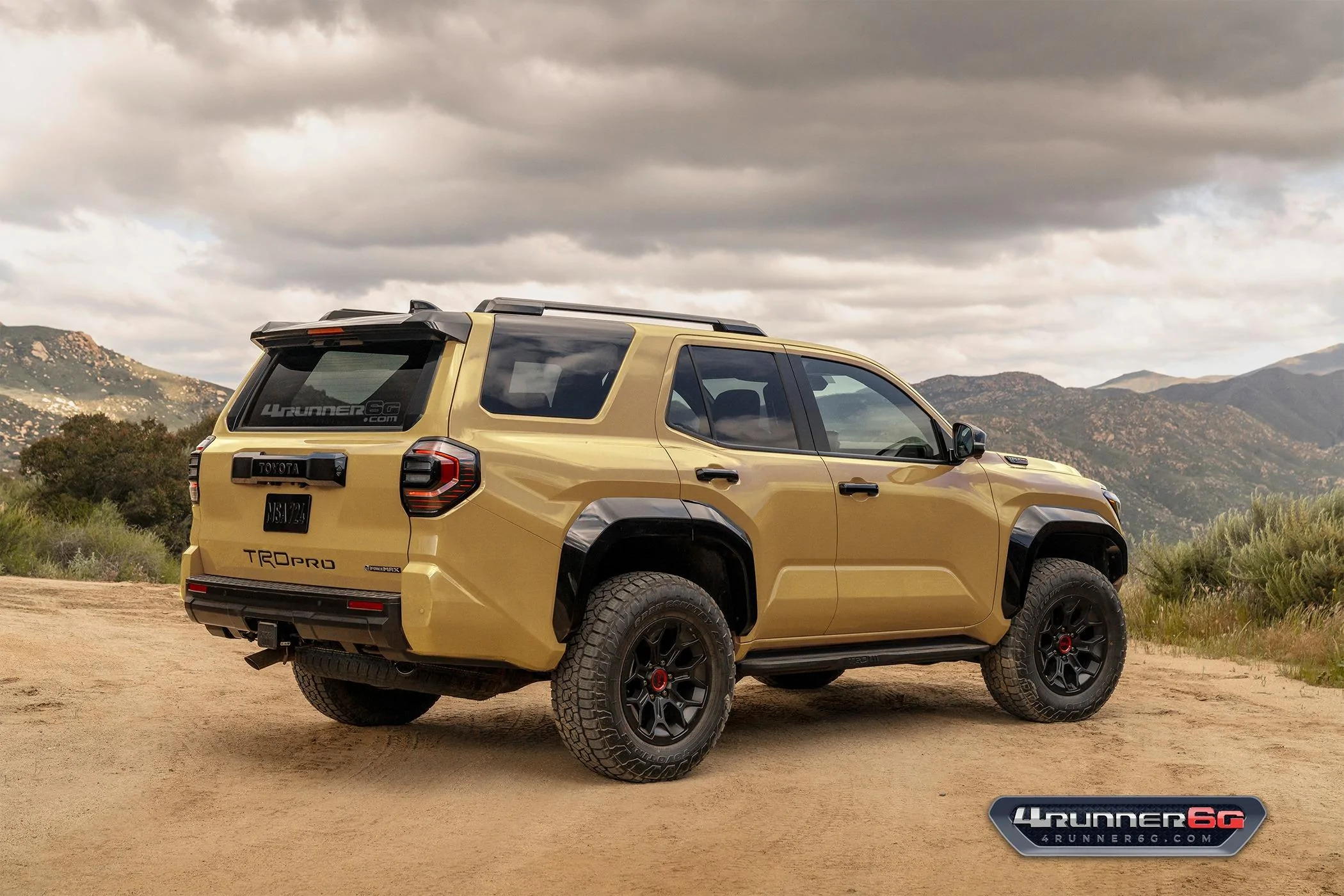 2025 4runner 6th gen Fun colors for 2025 4Runner TRD PRO, Trailhunter, Platinum Trims -- previews & slideshow TRDpro-Trail-Dust-Rear