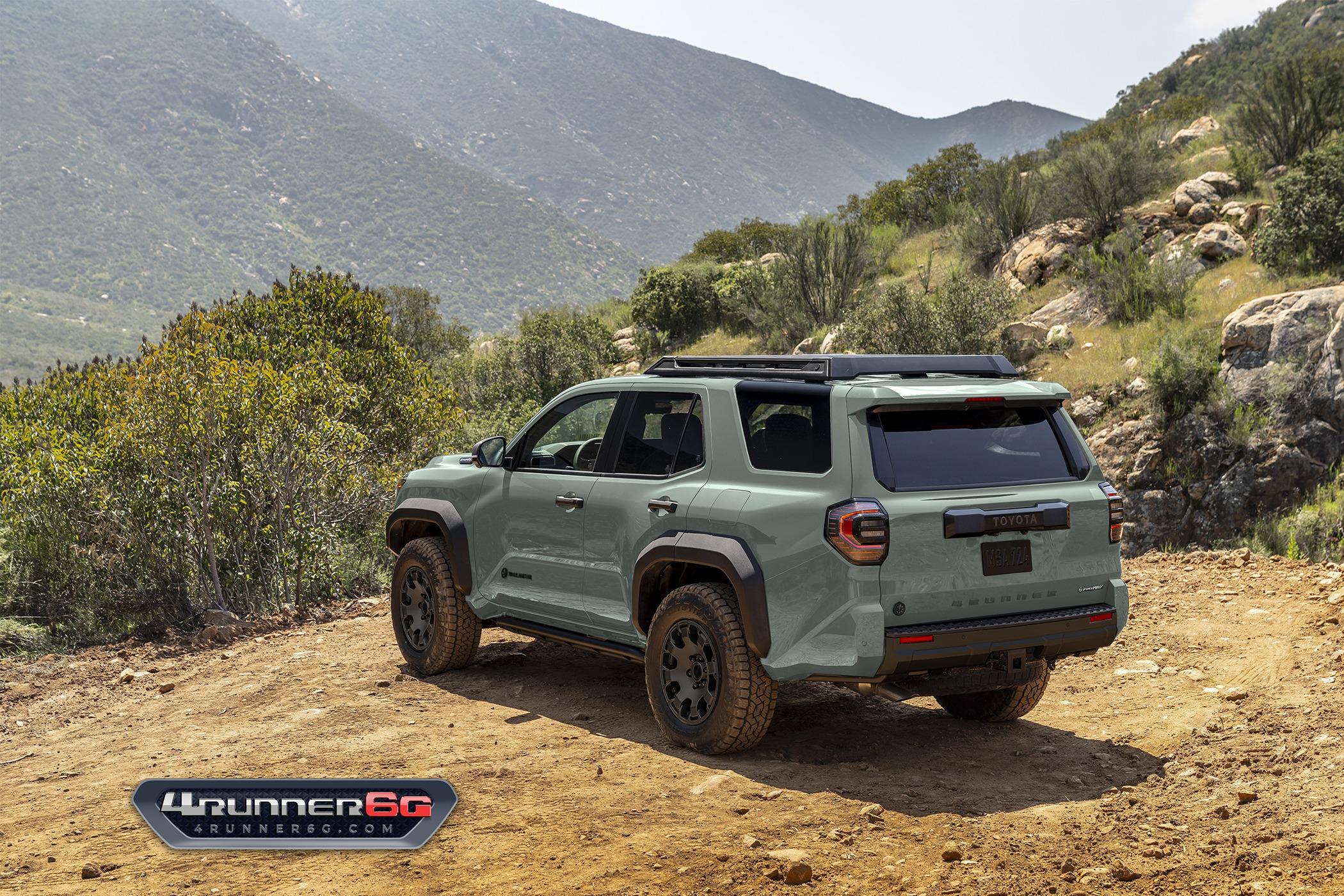 2025 4runner 6th gen Fun colors for 2025 4Runner TRD PRO, Trailhunter, Platinum Trims -- previews & slideshow Trailhunter-Lunar-Rock-Rear