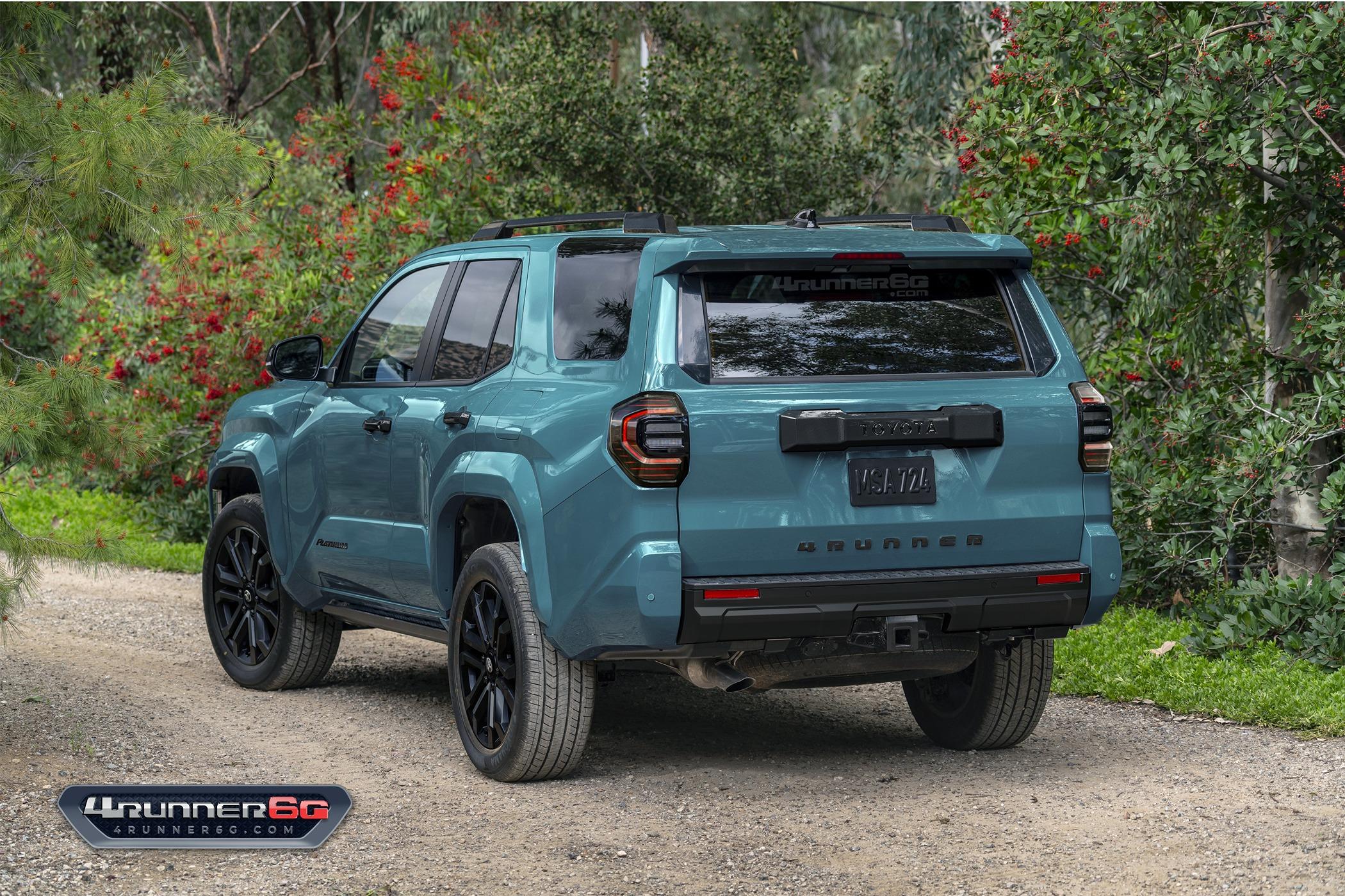 2025 4runner 6th gen Fun colors for 2025 4Runner TRD PRO, Trailhunter, Platinum Trims -- previews & slideshow 2025 4Runner Platinum-Everest-Rear