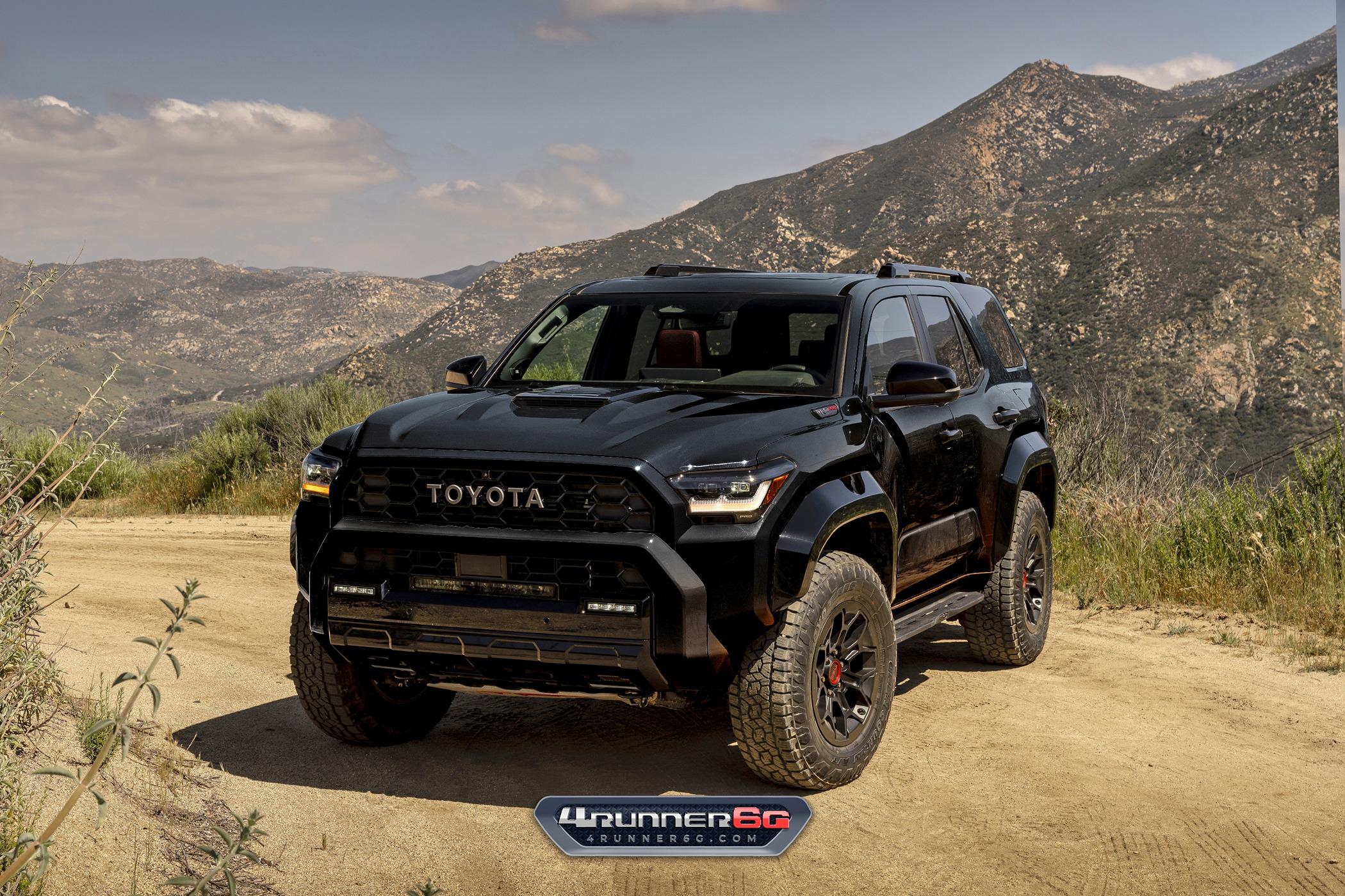 2025 4runner 6th gen Fun colors for 2025 4Runner TRD PRO, Trailhunter, Platinum Trims -- previews & slideshow Black 2025 4Runner TRD Pro1