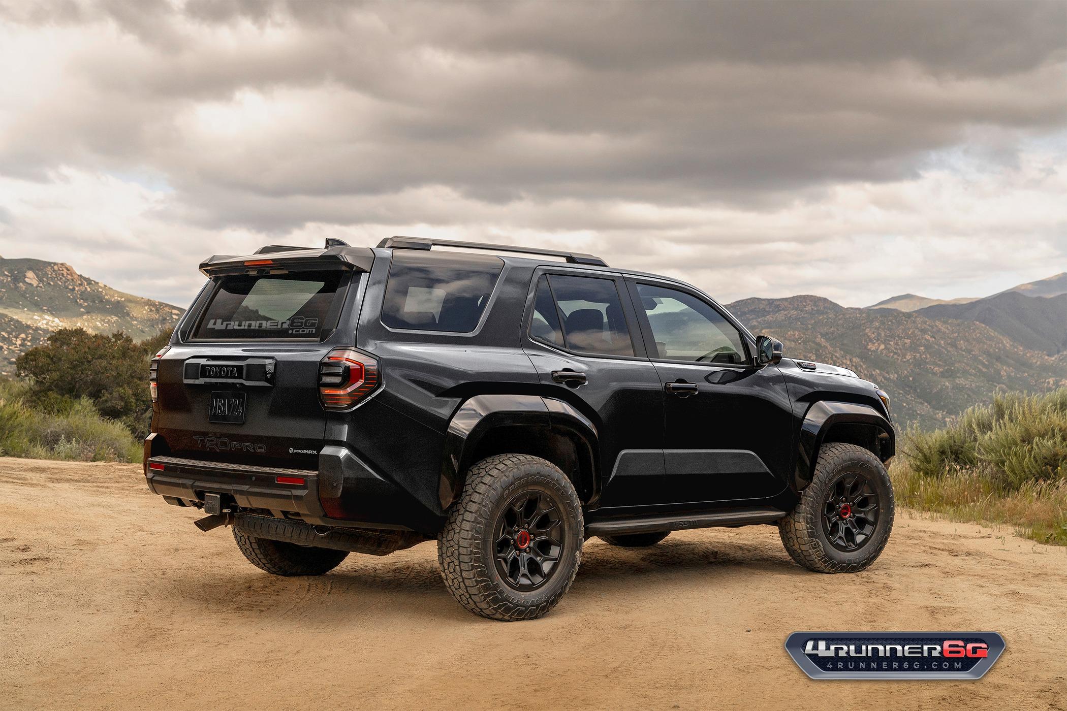 2025 4runner 6th gen Fun colors for 2025 4Runner TRD PRO, Trailhunter, Platinum Trims -- previews & slideshow Black 2025 4Runner TRD Pro2