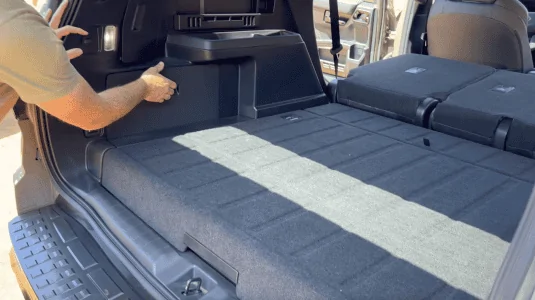 2025 4runner 6th gen Back feat folds flat in 2025 4Runner 6th Gen (Hybrid & Non-Hybrid) foldflat 2nd row seats 2025 4runner