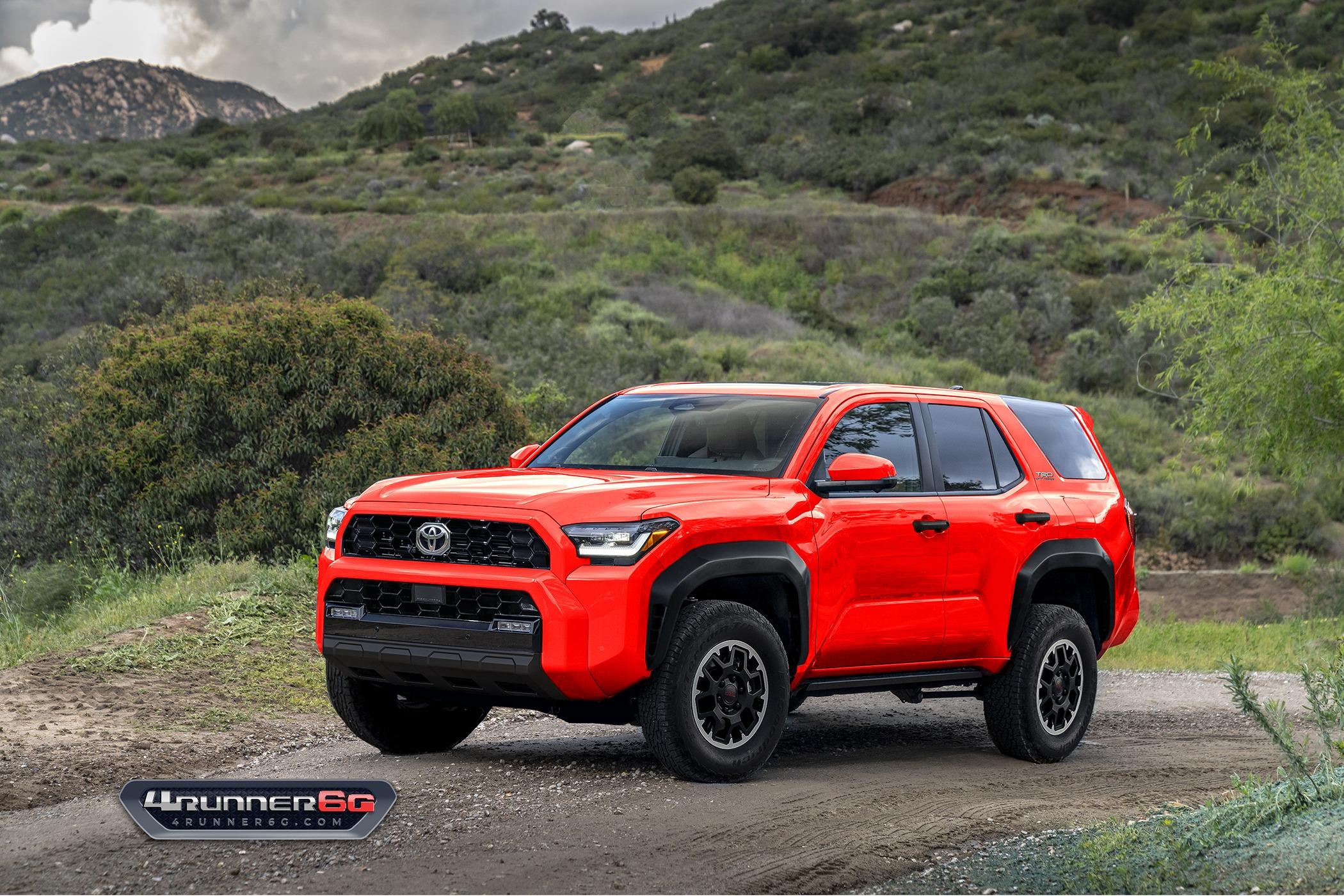 2025 4runner 6th gen Preview Looks: 2025 4Runner 6th Gen TRD Off-Road, TRD Sport, SR5 Trim TRDoffroad-Solar-Octane-Front