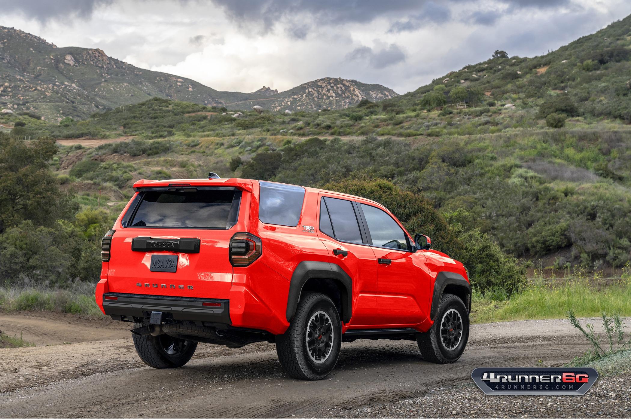 2025 4runner 6th gen Preview Looks: 2025 4Runner 6th Gen TRD Off-Road, TRD Sport, SR5 Trim TRDoffroad-Solar-Octane-Rear