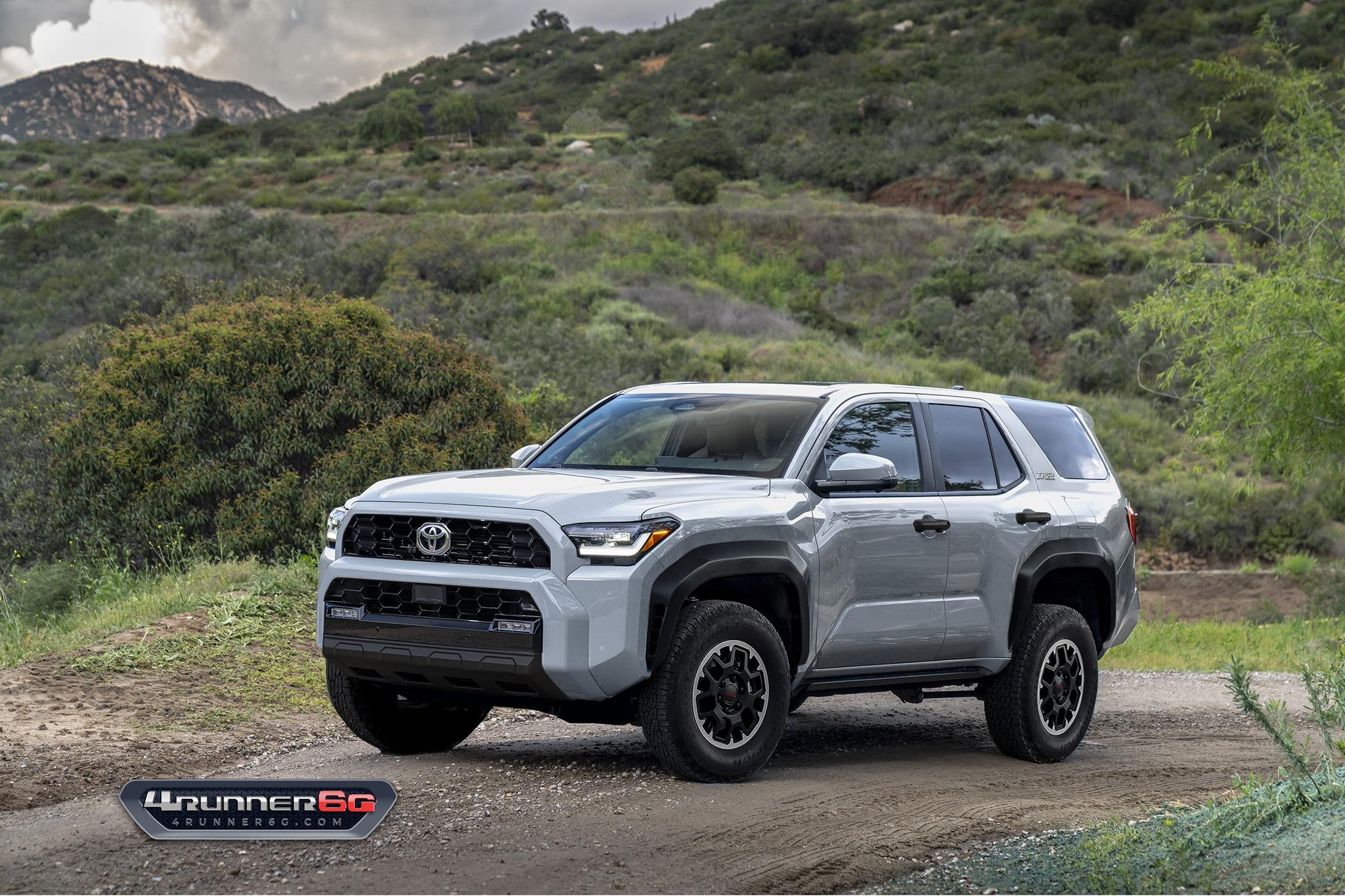 2025 4runner 6th gen Preview Looks: 2025 4Runner 6th Gen TRD Off-Road, TRD Sport, SR5 Trim TRDoffroad-Celestial-Silver-Front