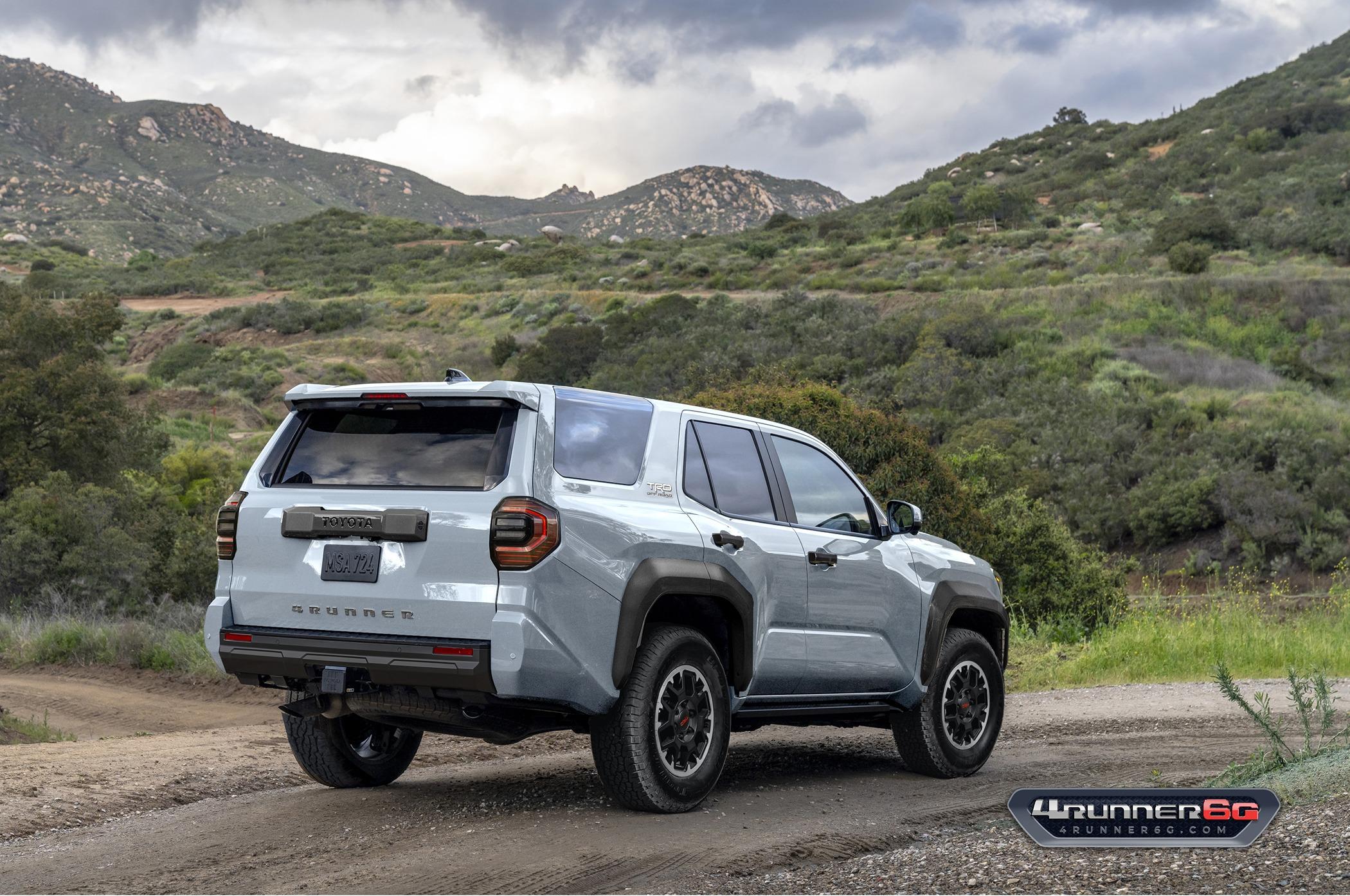 2025 4runner 6th gen Preview Looks: 2025 4Runner 6th Gen TRD Off-Road, TRD Sport, SR5 Trim TRDoffroad-Celestial-Silver-Rear