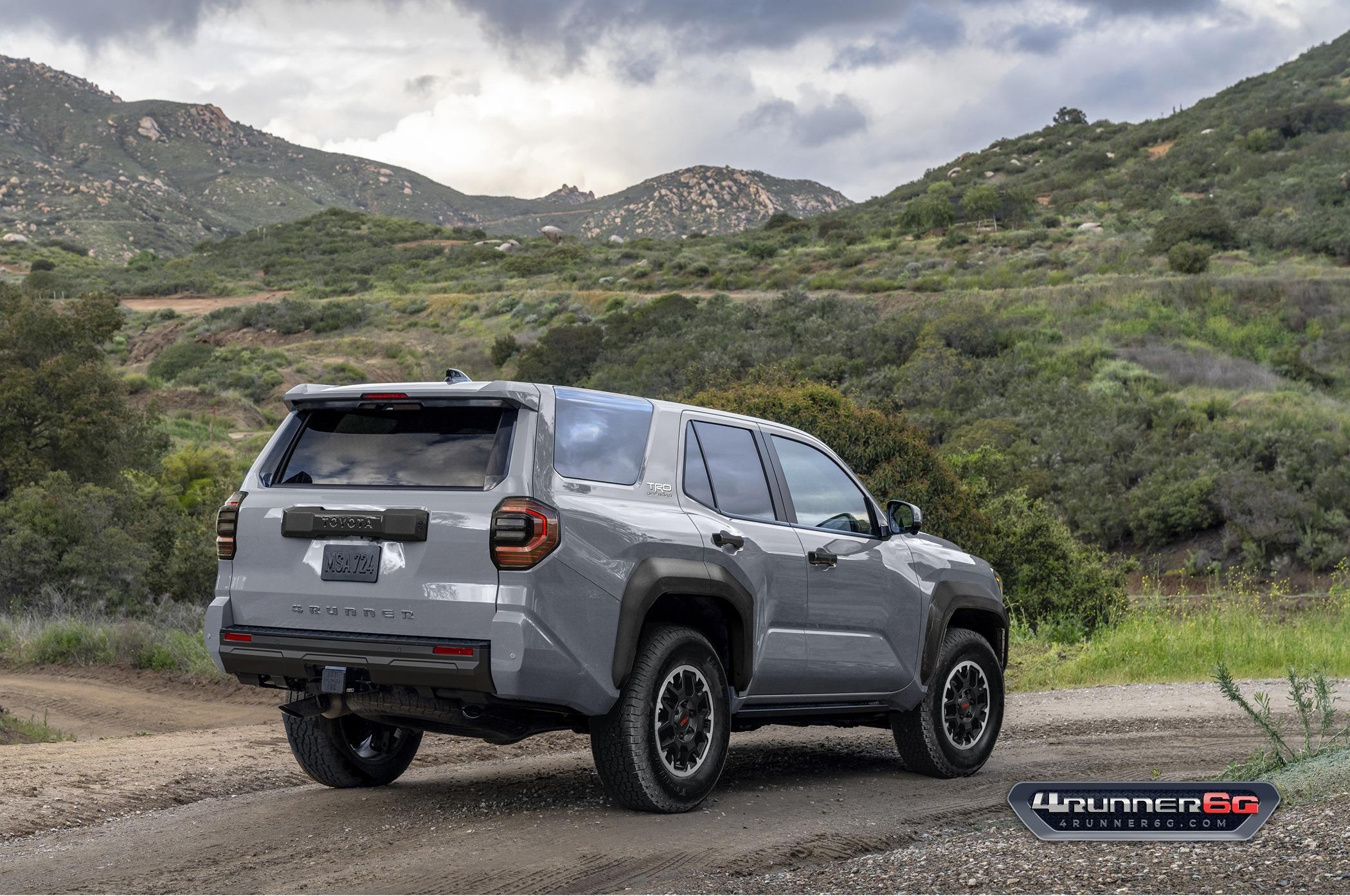 2025 4runner 6th gen Preview Looks: 2025 4Runner 6th Gen TRD Off-Road, TRD Sport, SR5 Trim TRDoffroad-Cement-Rear