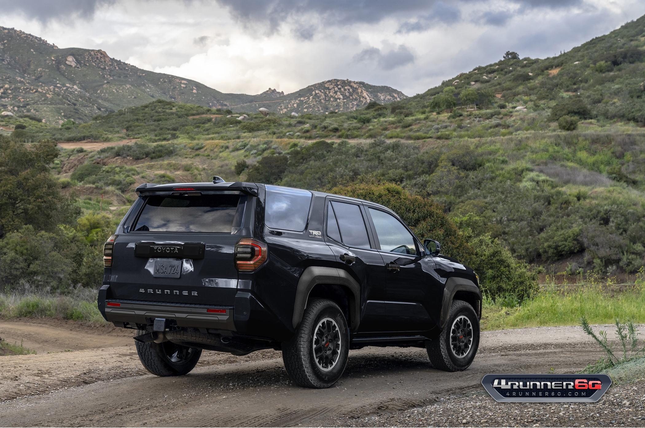 2025 4runner 6th gen Preview Looks: 2025 4Runner 6th Gen TRD Off-Road, TRD Sport, SR5 Trim TRDoffroad-Black-Rear
