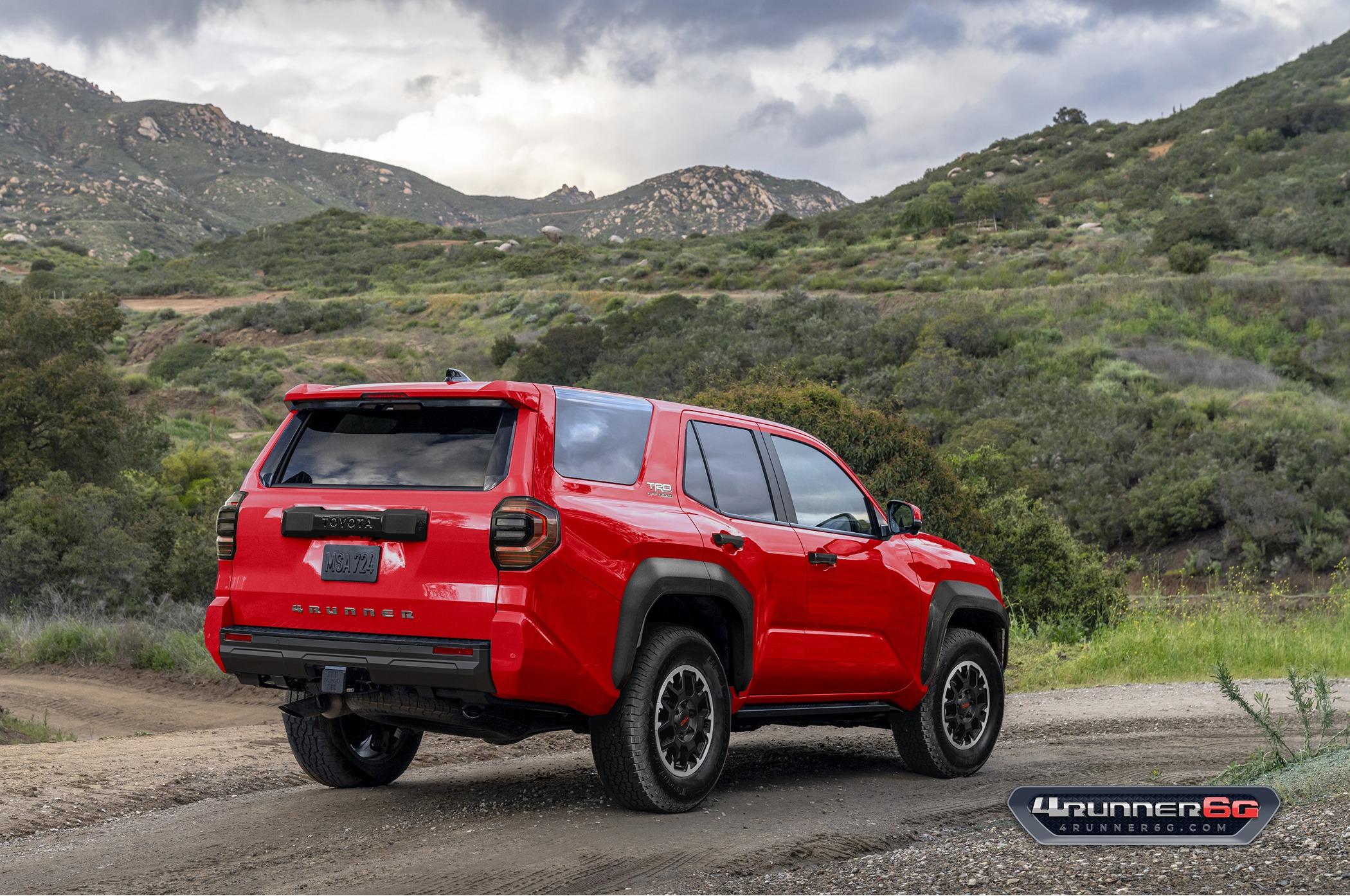 2025 4runner 6th gen Preview Looks: 2025 4Runner 6th Gen TRD Off-Road, TRD Sport, SR5 Trim TRDoffroad-Renaissance-Red-Rear