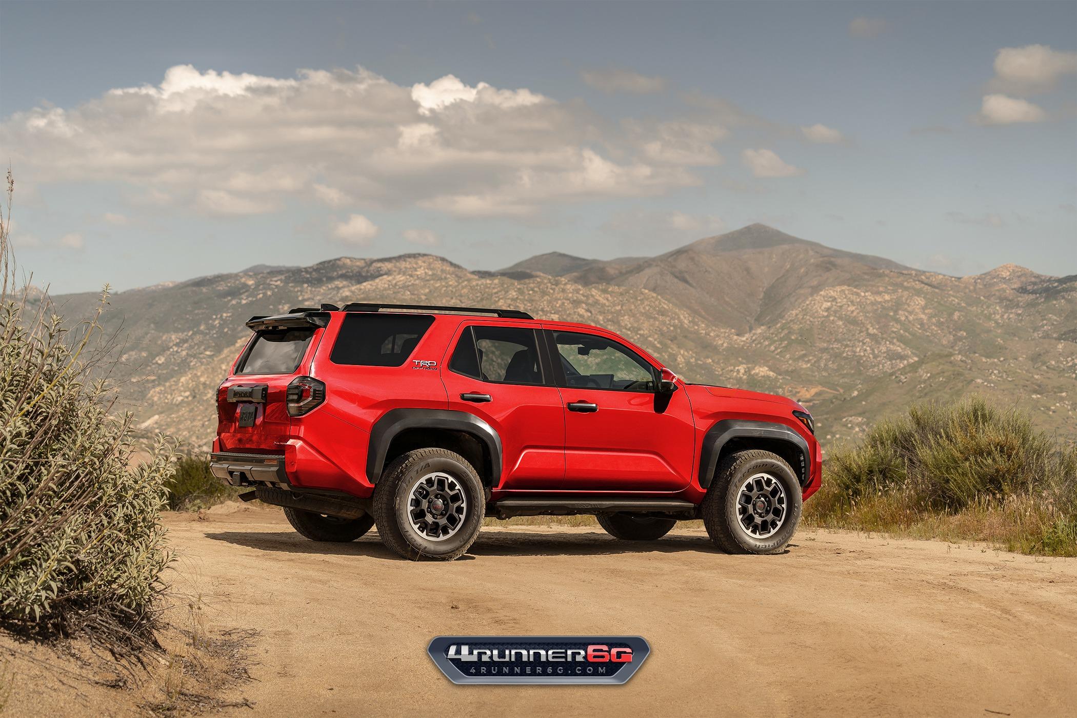 2025 4runner 6th gen Preview Looks: 2025 4Runner 6th Gen TRD Off-Road, TRD Sport, SR5 Trim TRDoffroad-Red