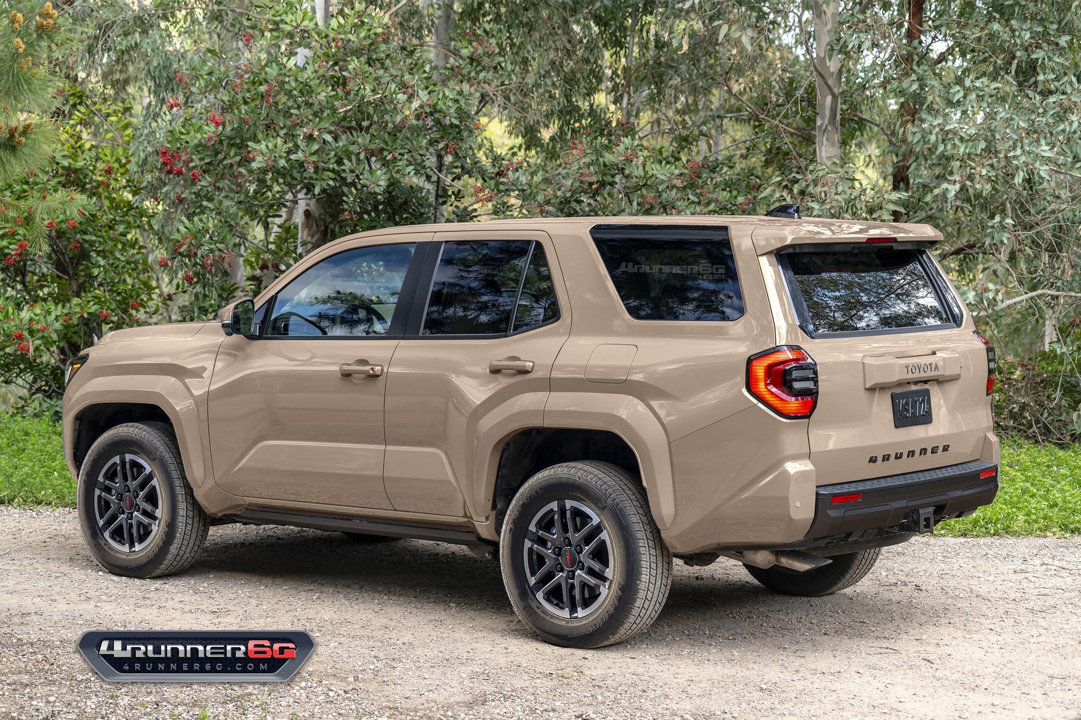 2025 4runner 6th gen Preview Looks: 2025 4Runner 6th Gen TRD Off-Road, TRD Sport, SR5 Trim TRDsport-Mudbath-Rear