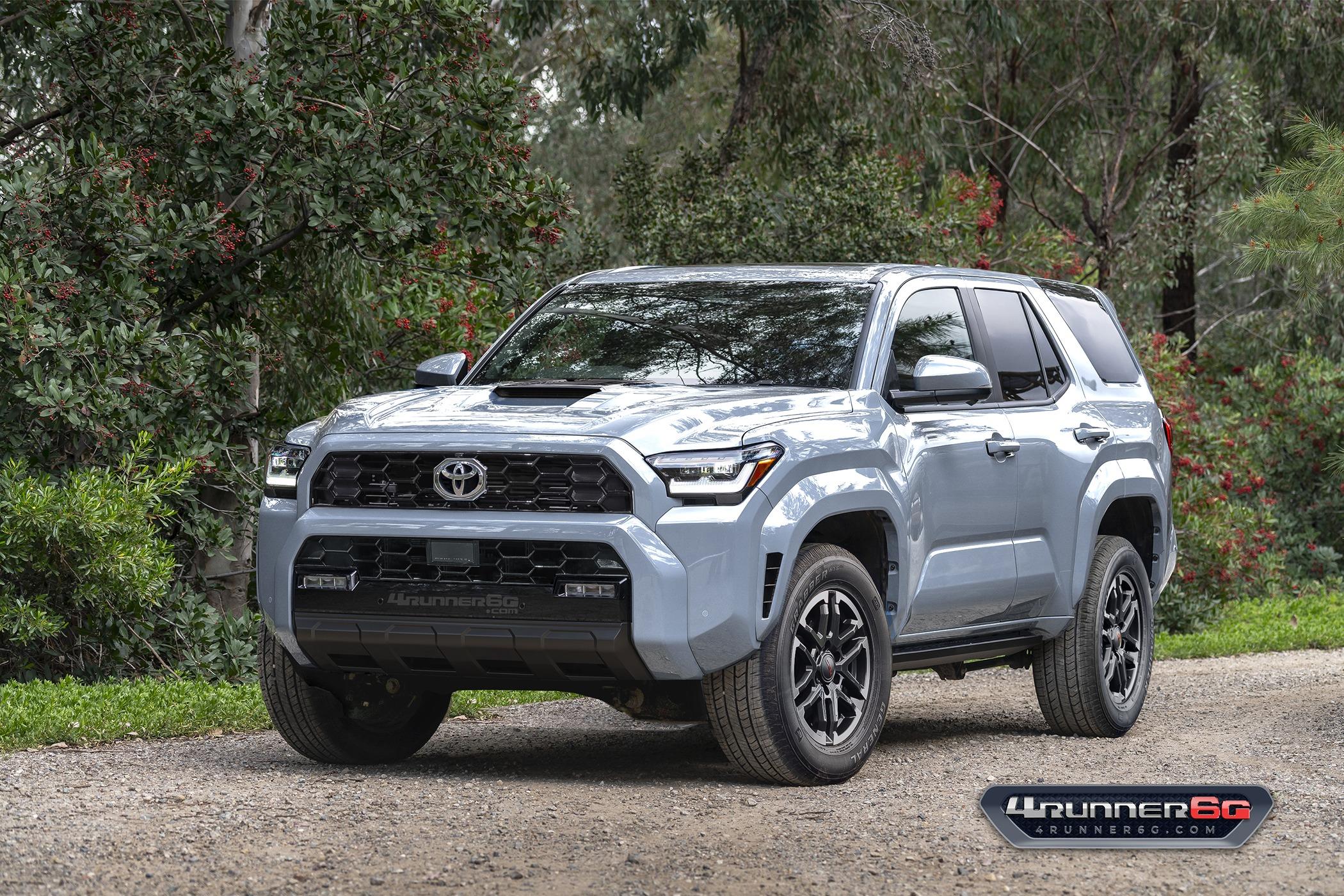 2025 4runner 6th gen Preview Looks: 2025 4Runner 6th Gen TRD Off-Road, TRD Sport, SR5 Trim TRDsport-Celestial-Silver-Front