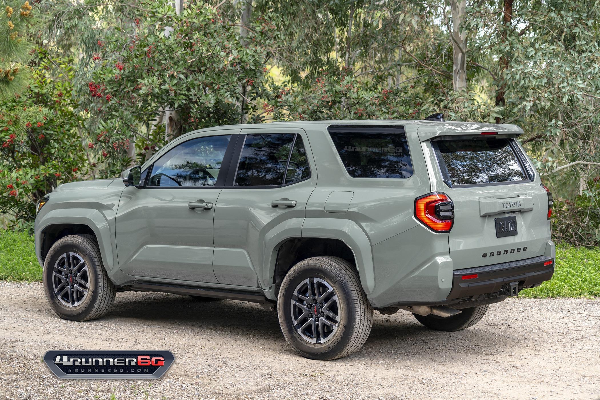 2025 4runner 6th gen Preview Looks: 2025 4Runner 6th Gen TRD Off-Road, TRD Sport, SR5 Trim TRDsport-Lunar-Rock-Rear