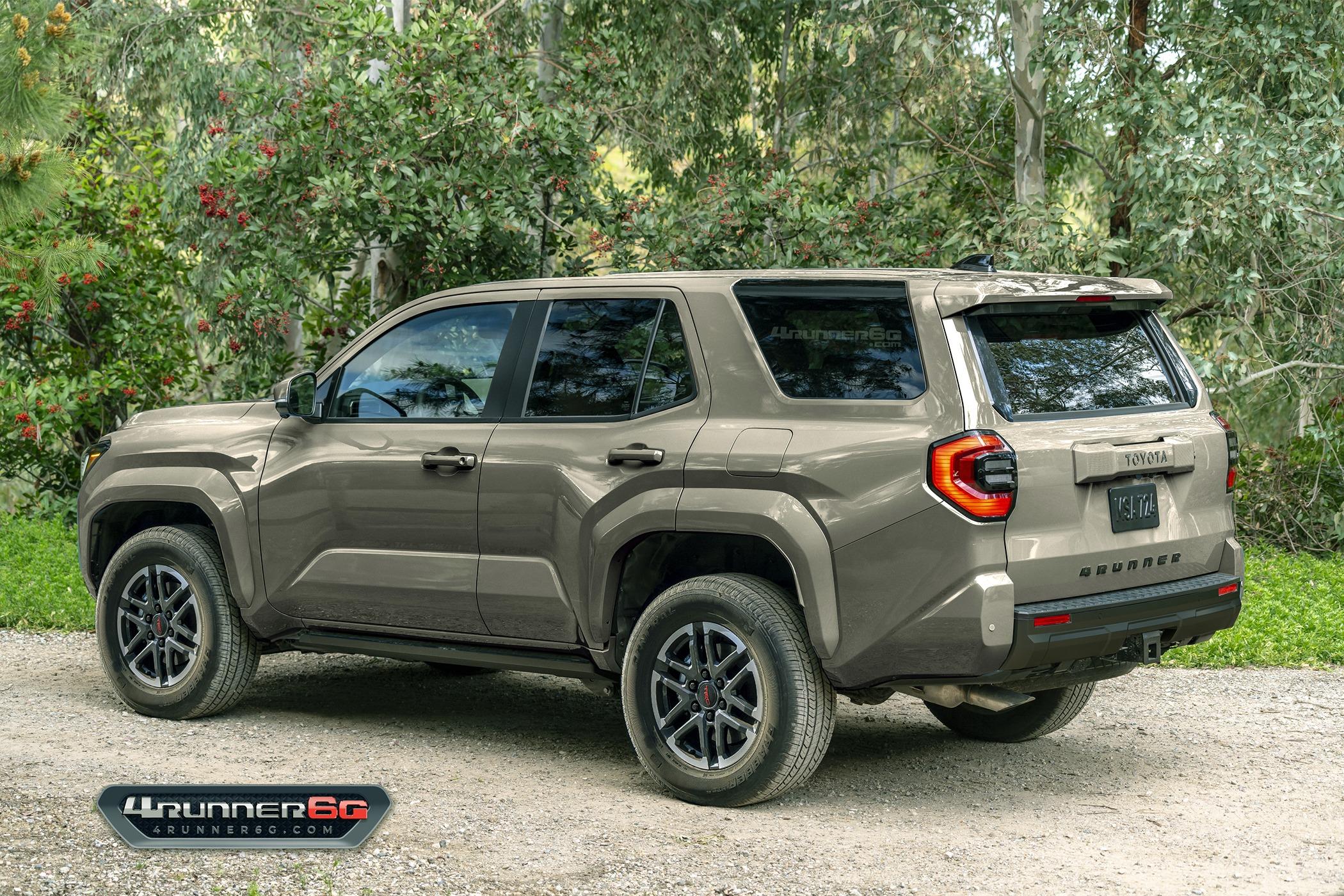 2025 4runner 6th gen Preview Looks: 2025 4Runner 6th Gen TRD Off-Road, TRD Sport, SR5 Trim TRDsport-Bronze-Oxide-Rear