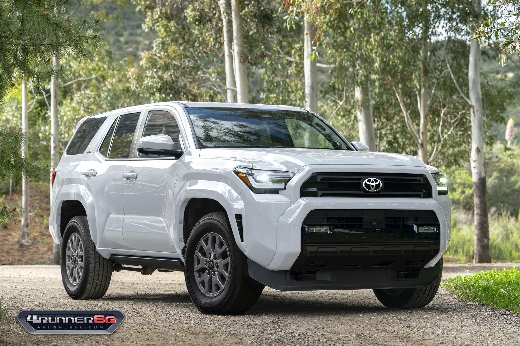2025 4runner 6th gen Preview Looks: 2025 4Runner 6th Gen TRD Off-Road, TRD Sport, SR5 Trim SR5-White