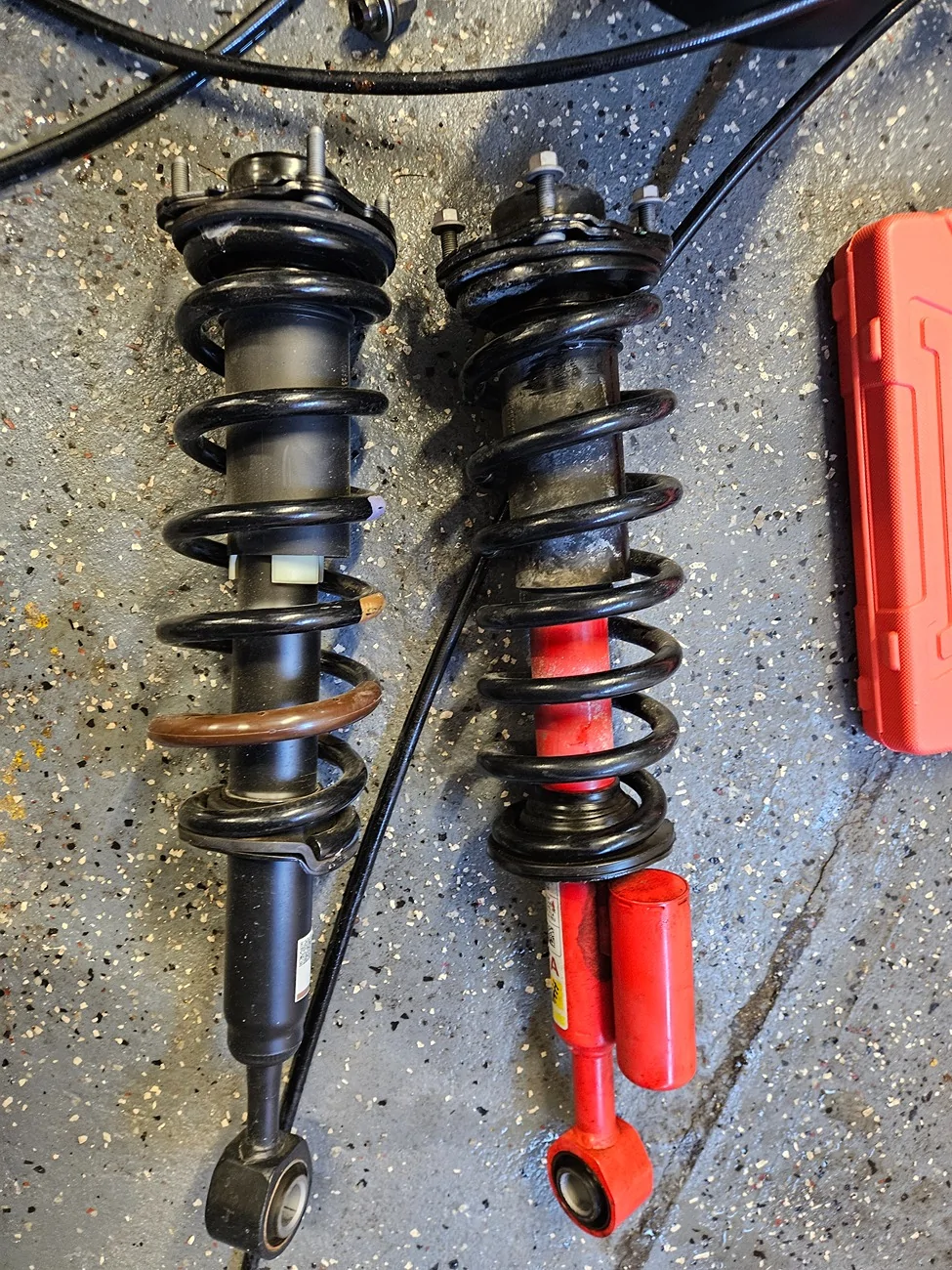 2025 4runner 6th gen Land Cruiser shocks installed on 2025 4Runner TRD ORP 20260205_154438