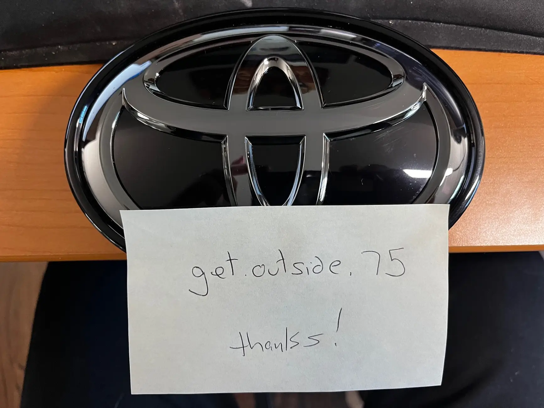 2025 4runner 6th gen FS - OEM Toyota Illuminated Front Emblem – Dark Chrome - $150 + Shipping 1771342131626-a3