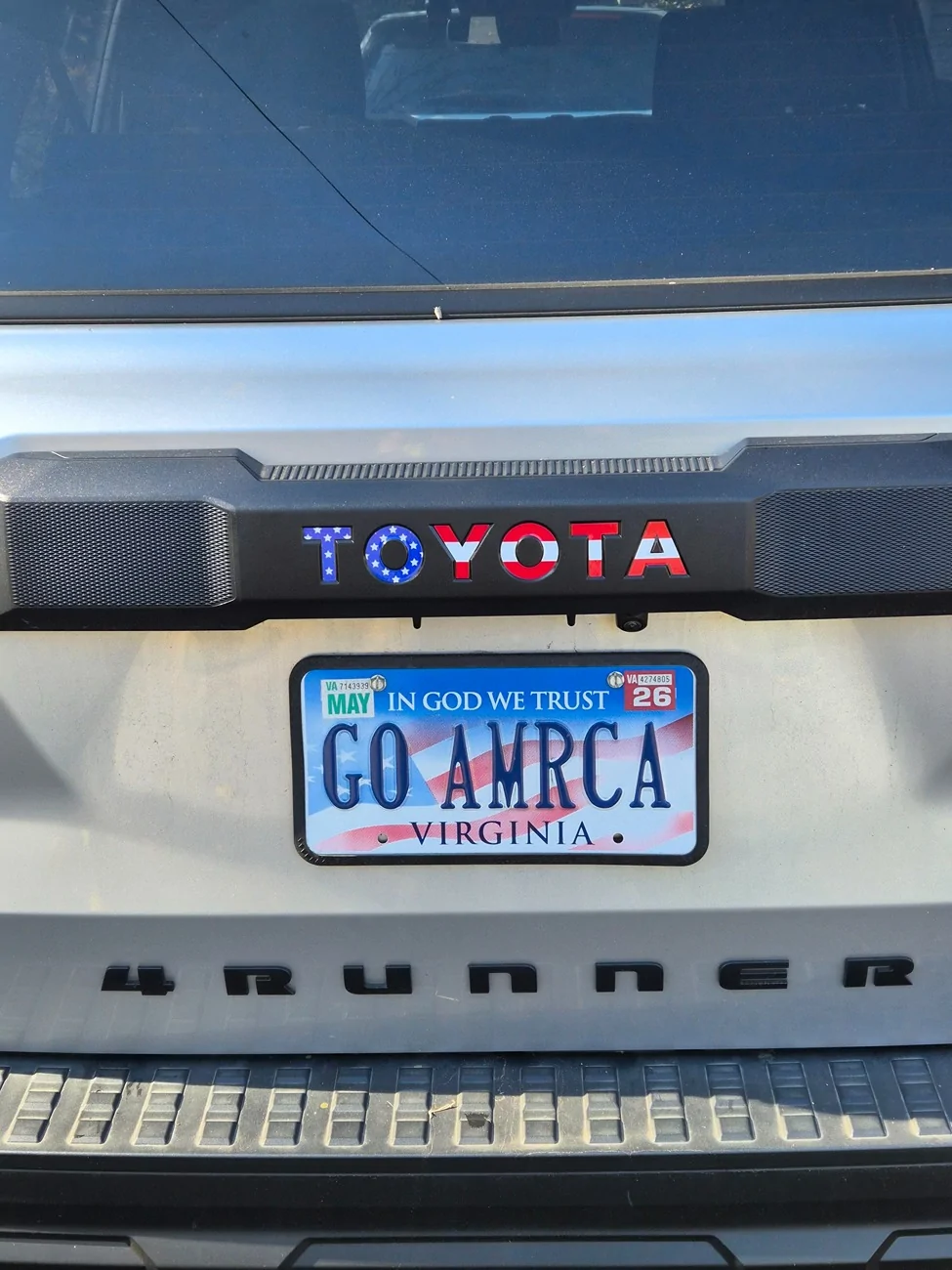 2025 4runner 6th gen Personalized vanity license plate. What's yours? 20251031_140003