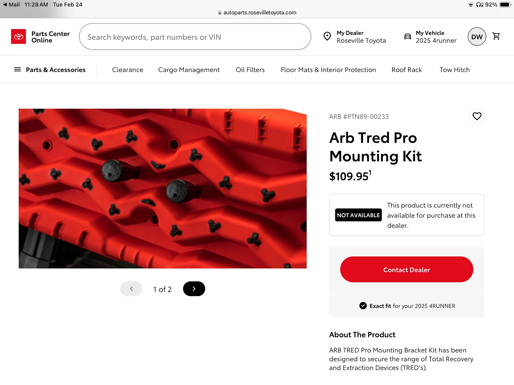 2025 4runner 6th gen ARB TRED Pro Mounting Pins - Trailhunter ARB 3/4 Roof Rack IMG_2366