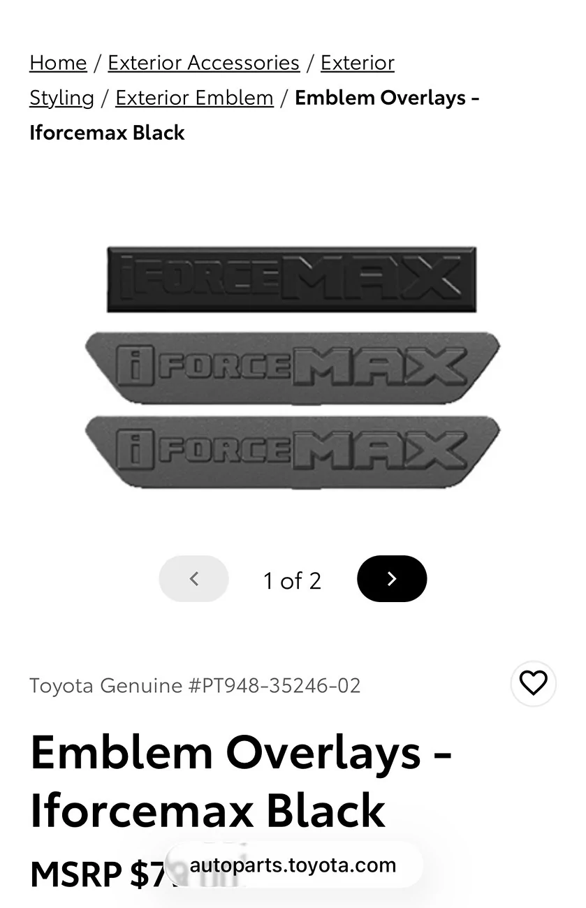 2025 4runner 6th gen Black iForce Badge Overlay - OEM Option? IMG_2641