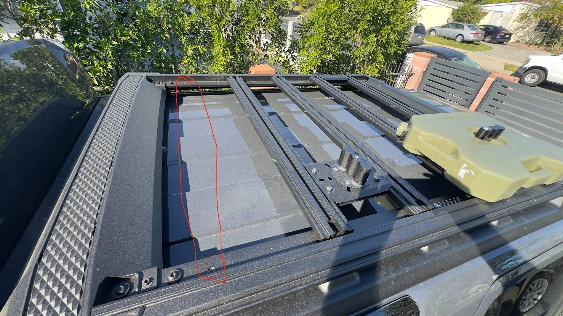 2025 4runner 6th gen Exterior MOLLE Panels compatible with stock Trailhunter Roof Rack IMG_4236