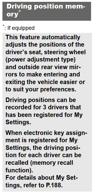 2025 4runner 6th gen Driver seat memory option question. 20260301_183619