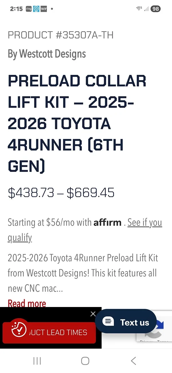2025 4runner 6th gen Project Trailhunter 4Runner Build: Westscott Lift, 35's Screenshot_20260303_141509_Chrom