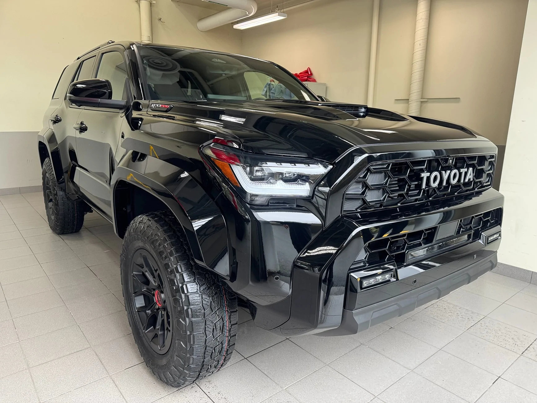 2025 4runner 6th gen 2026 TRD Pro - Attaching Front Licence Plate IMG_1106