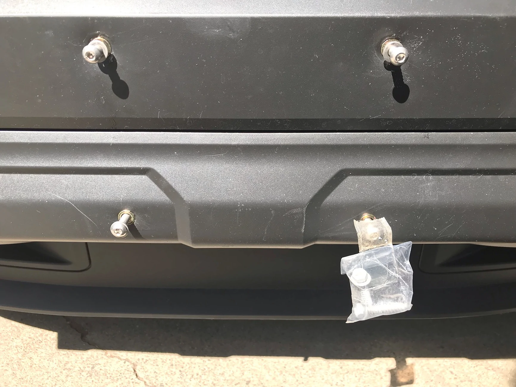 2025 4runner 6th gen 2026 TRD Pro - Attaching Front Licence Plate IMG_1992