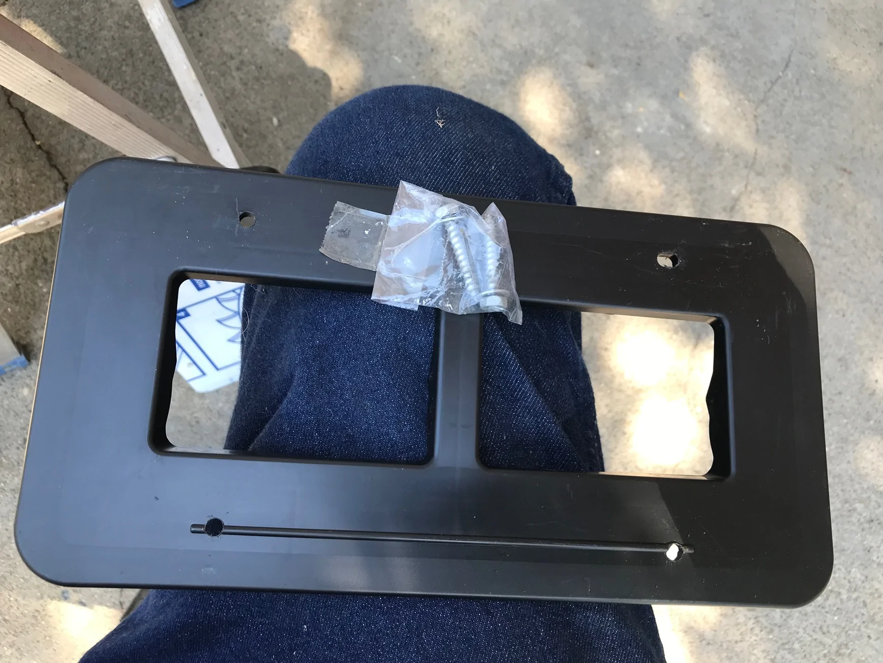 2025 4runner 6th gen 2026 TRD Pro - Attaching Front Licence Plate IMG_1973