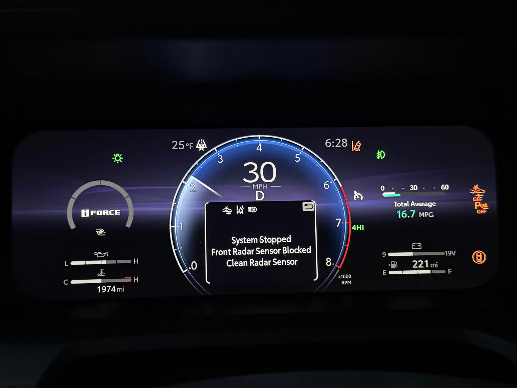 2025 4runner 6th gen Obnoxious Sensor Alerts in Snow IMG_3096