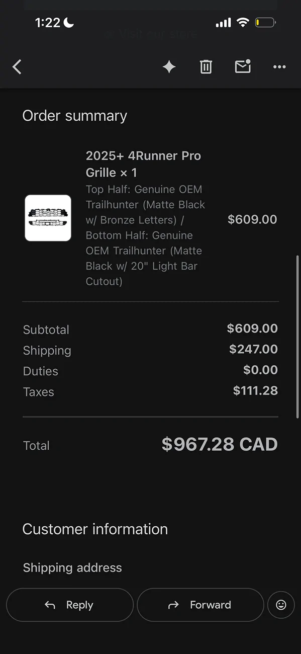 2025 4runner 6th gen $800 OBO: OEM Trailhunter Upper + Lower Grille (Matte Black / Bronze) IMG_2062