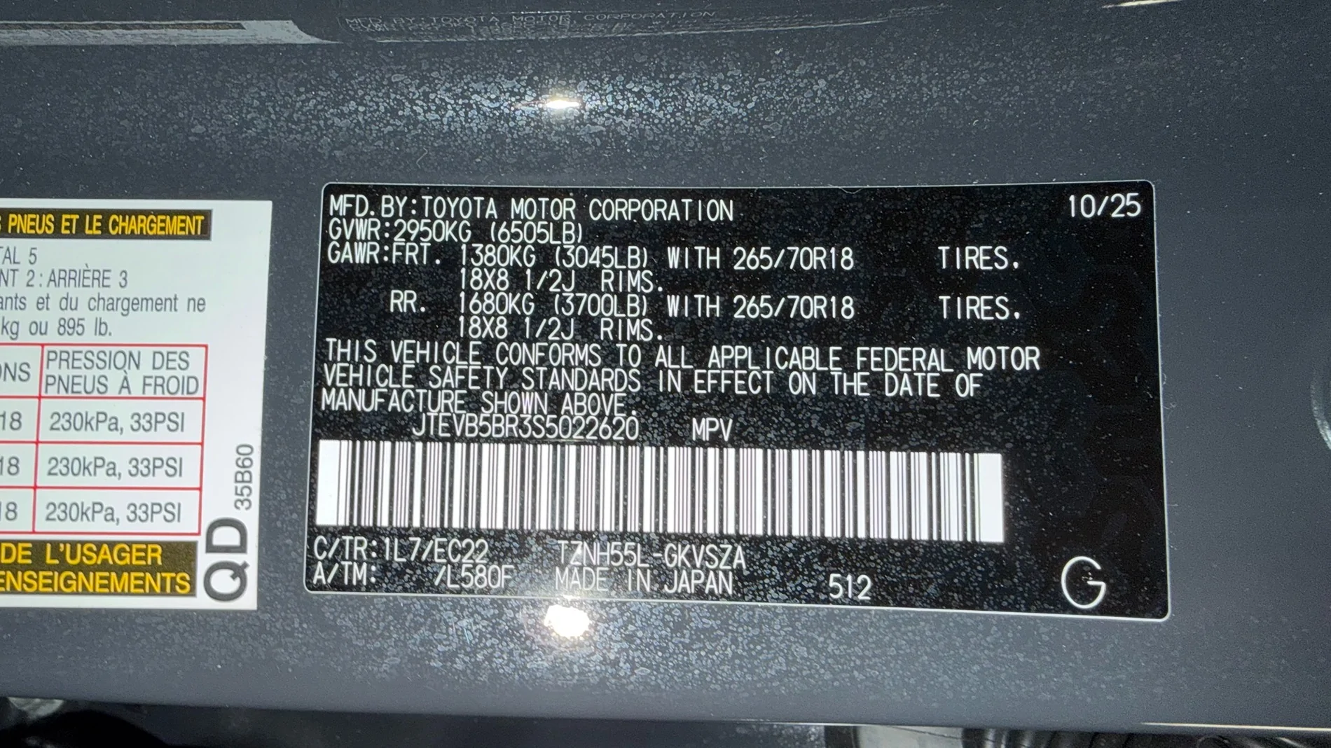 2025 4runner 6th gen TRD Pro - payload capacity? IMG_3330