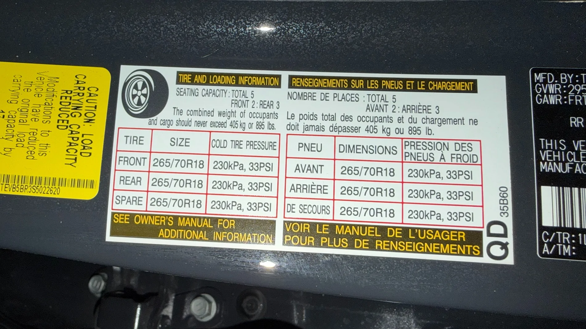 2025 4runner 6th gen TRD Pro - payload capacity? IMG_3331