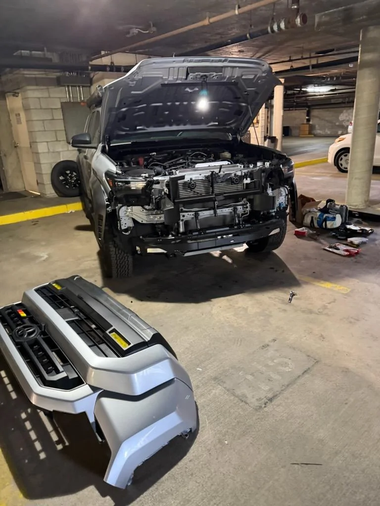 2025 4runner 6th gen Baja Designs Squadron Sport Light Pods Behind the Grille Kit - installed IMG_2311