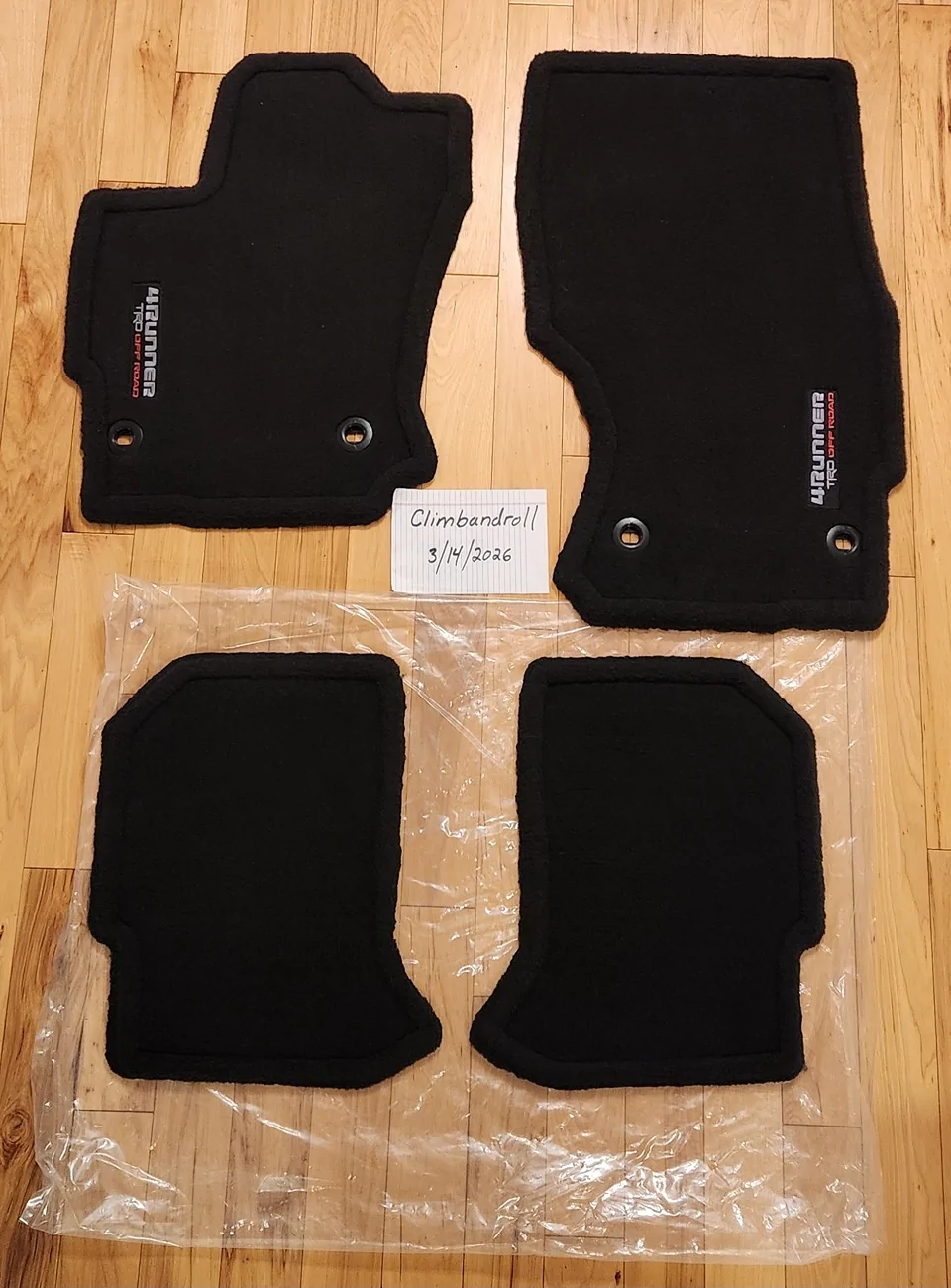 2025 4runner 6th gen WTS - Carpet Floor Mats TRD Off Road 20260314_201041