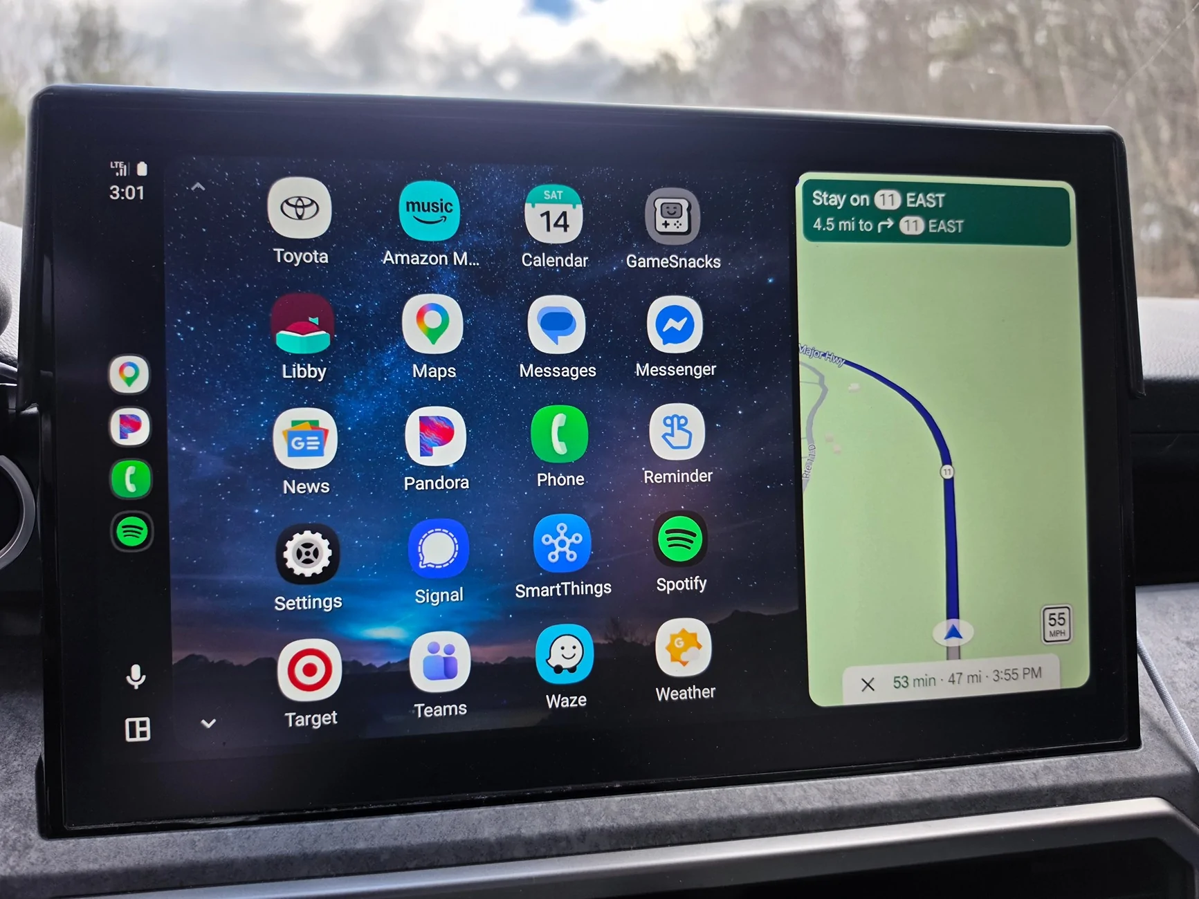 2025 4runner 6th gen Is there an easier way to get from Android Auto to Toyota audio? 2431