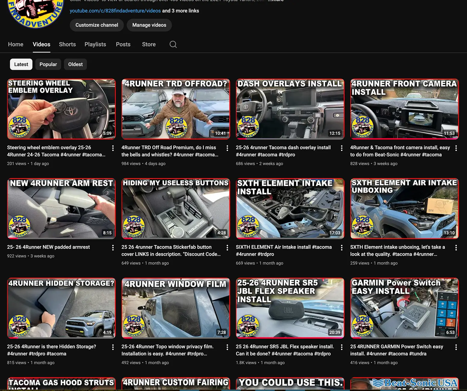 2025 4runner 6th gen New videos uploaded. Screenshot 2026-03-15 at 10.52.17 AM
