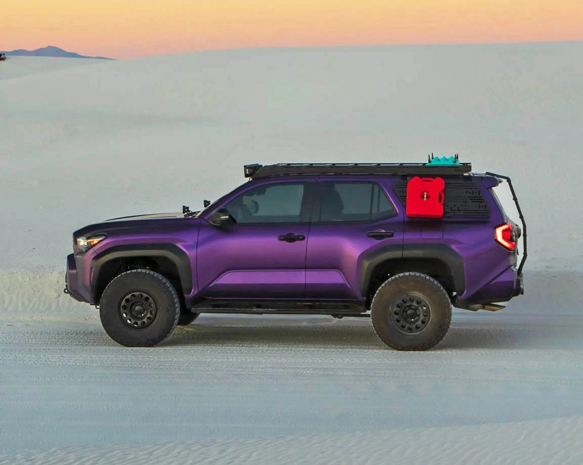 2025 4runner 6th gen OME Old Man Emu MT64 lift kit (3" front / 2" rear lift) on purple 4Runner TRD ORP build OME Old Man Emu MT64 lift kit on Purple wrap 2025 4Runner TRD ORP 6th gen 4