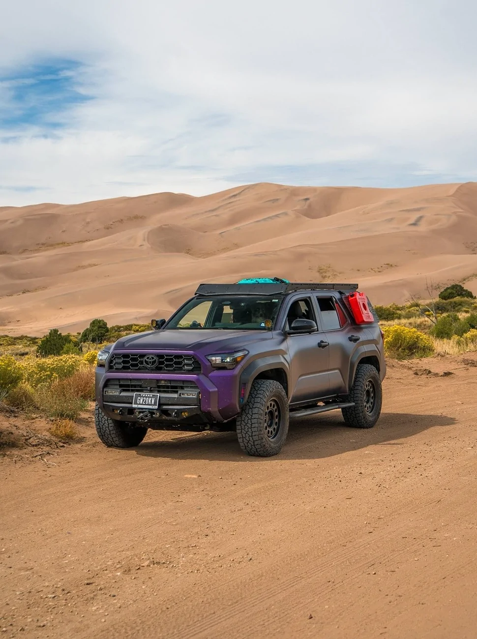 2025 4runner 6th gen OME Old Man Emu MT64 lift kit (3" front / 2" rear lift) on purple 4Runner TRD ORP build 600205530_1952997078592439_5876952387124619580_n