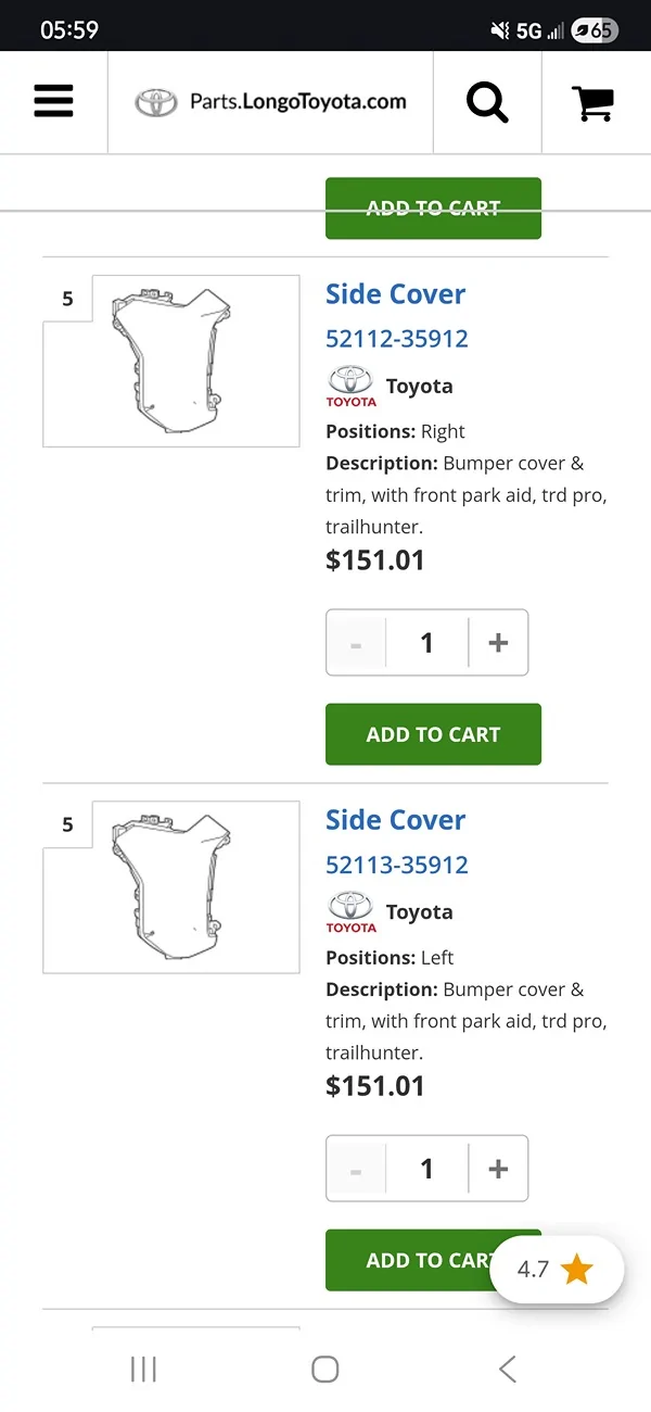 2025 4runner 6th gen Will TRD Pro fender flares fit ORP? Screenshot_20260319_055924_Chrom