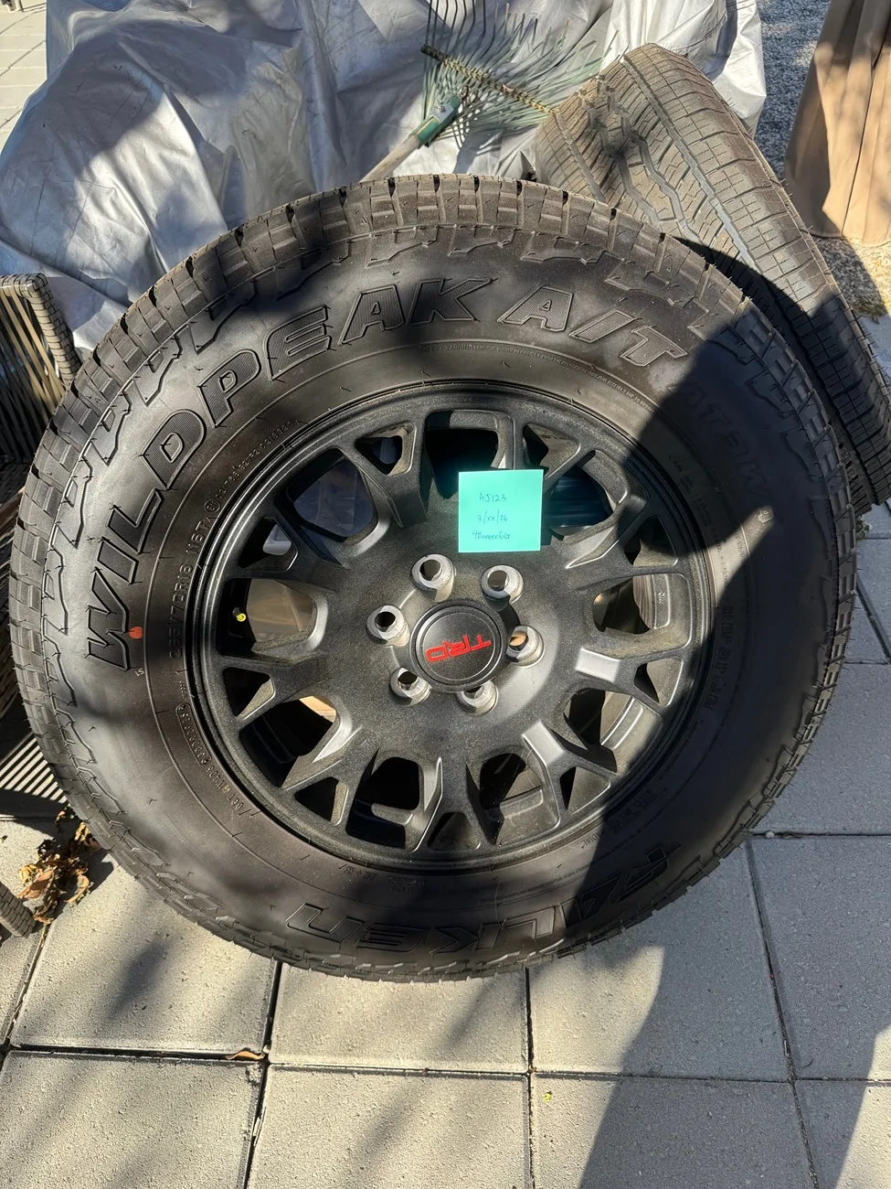 2025 4runner 6th gen TRD 18" Flat Black Wheels with Tires IMG_1496
