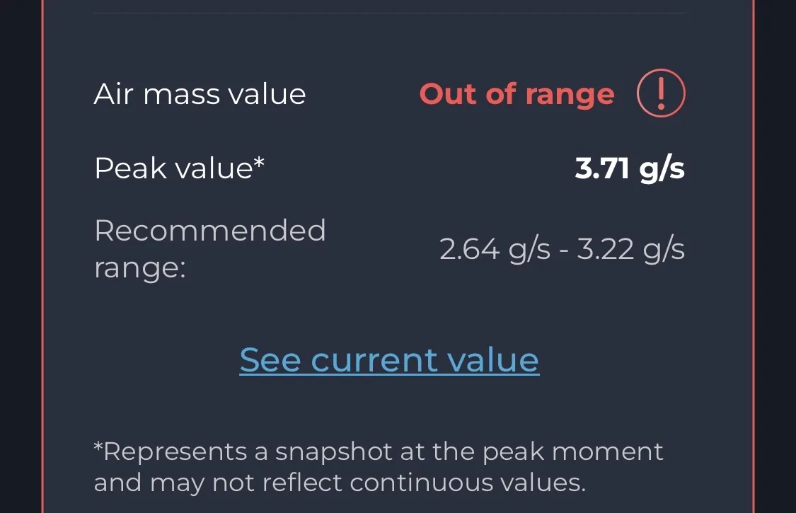 2025 4runner 6th gen Bad measurements after SXTH Element cold air intake IMG_2058