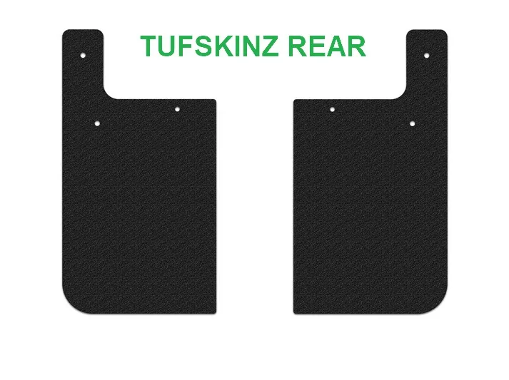 2025 4runner 6th gen Tufskinz Mudflaps installed (w/ comparison vs. ARK Mid mud flaps) on 2026 ORP TUFSKINZ REAR