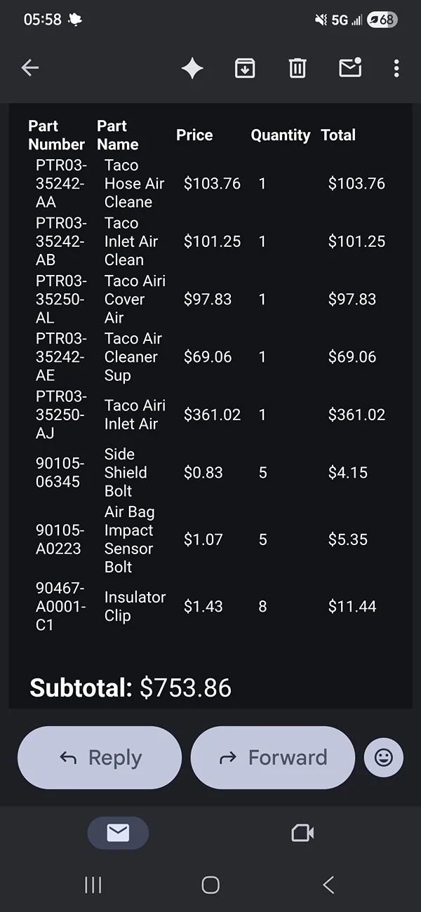 2025 4runner 6th gen Project Trailhunter Screenshot_20260211_055825_Gmail