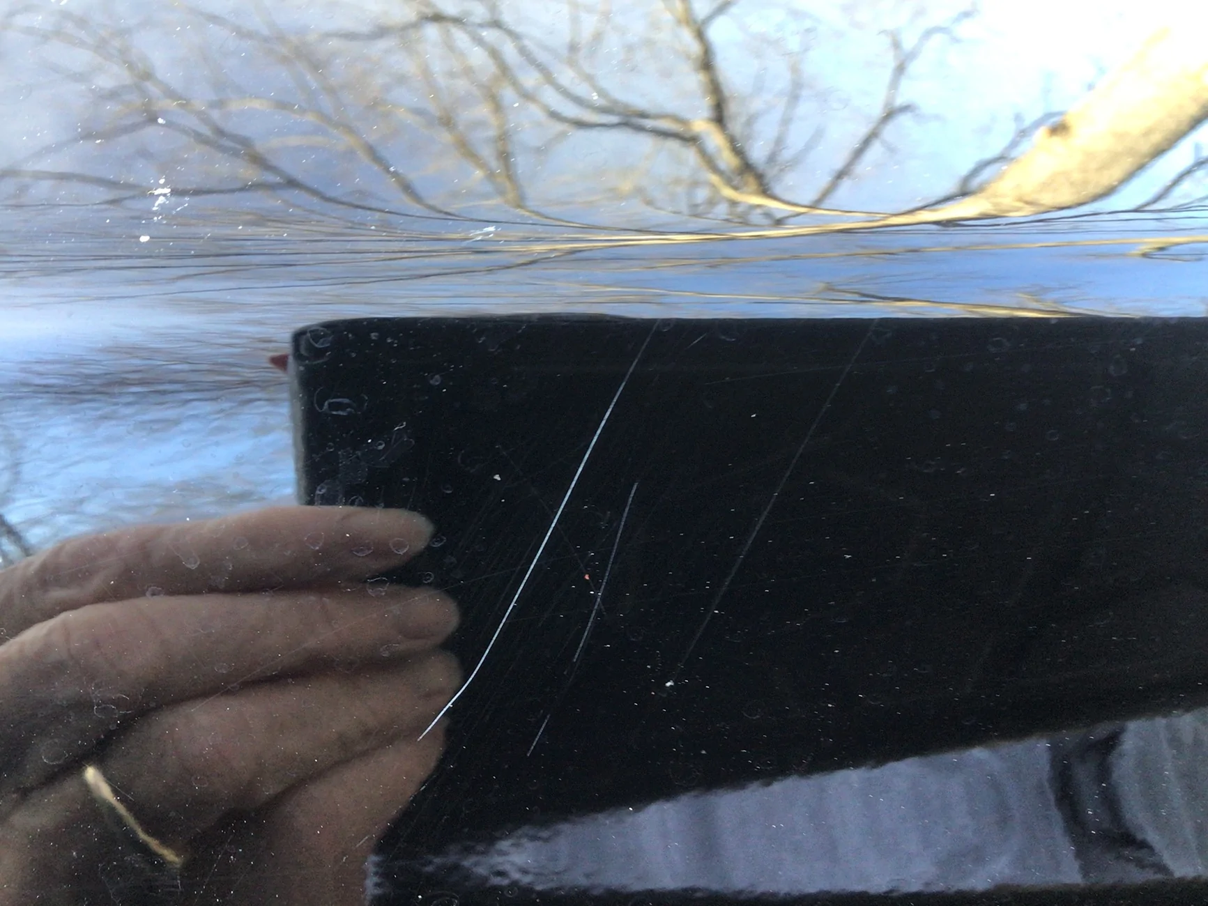 2025 4runner 6th gen Paint scratched and messed up from snow cleaning IMG_2925